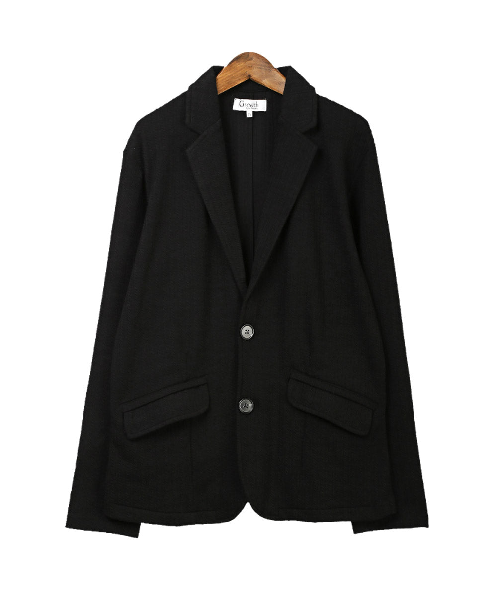 ラグスタイル LUXSTYLE ケーブル2Bジャケット/テーラードジャケット メンズ 2ボタン ケーブルジャガード ストレッチ