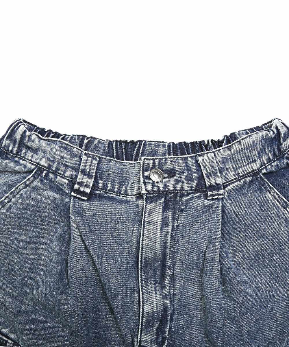 ラグスタイル LUXSTYLE ケミカルウォッシュデニムカーゴパンツ/カーゴパンツ デニムパンツ メンズ ワイドパンツ オールシーズン ケミカルウォッシュ