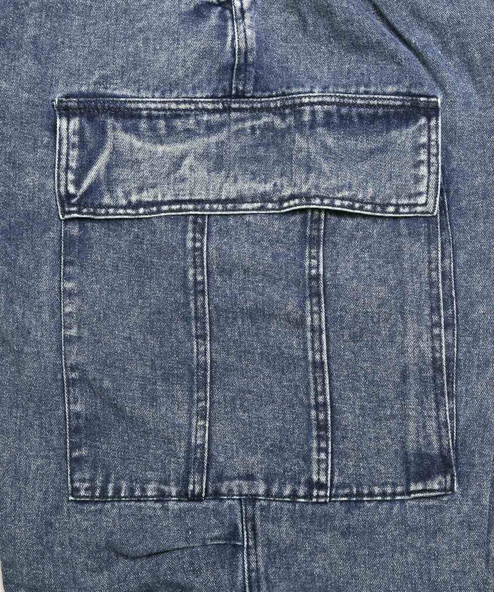 ラグスタイル LUXSTYLE ケミカルウォッシュデニムカーゴパンツ/カーゴパンツ デニムパンツ メンズ ワイドパンツ オールシーズン ケミカルウォッシュ