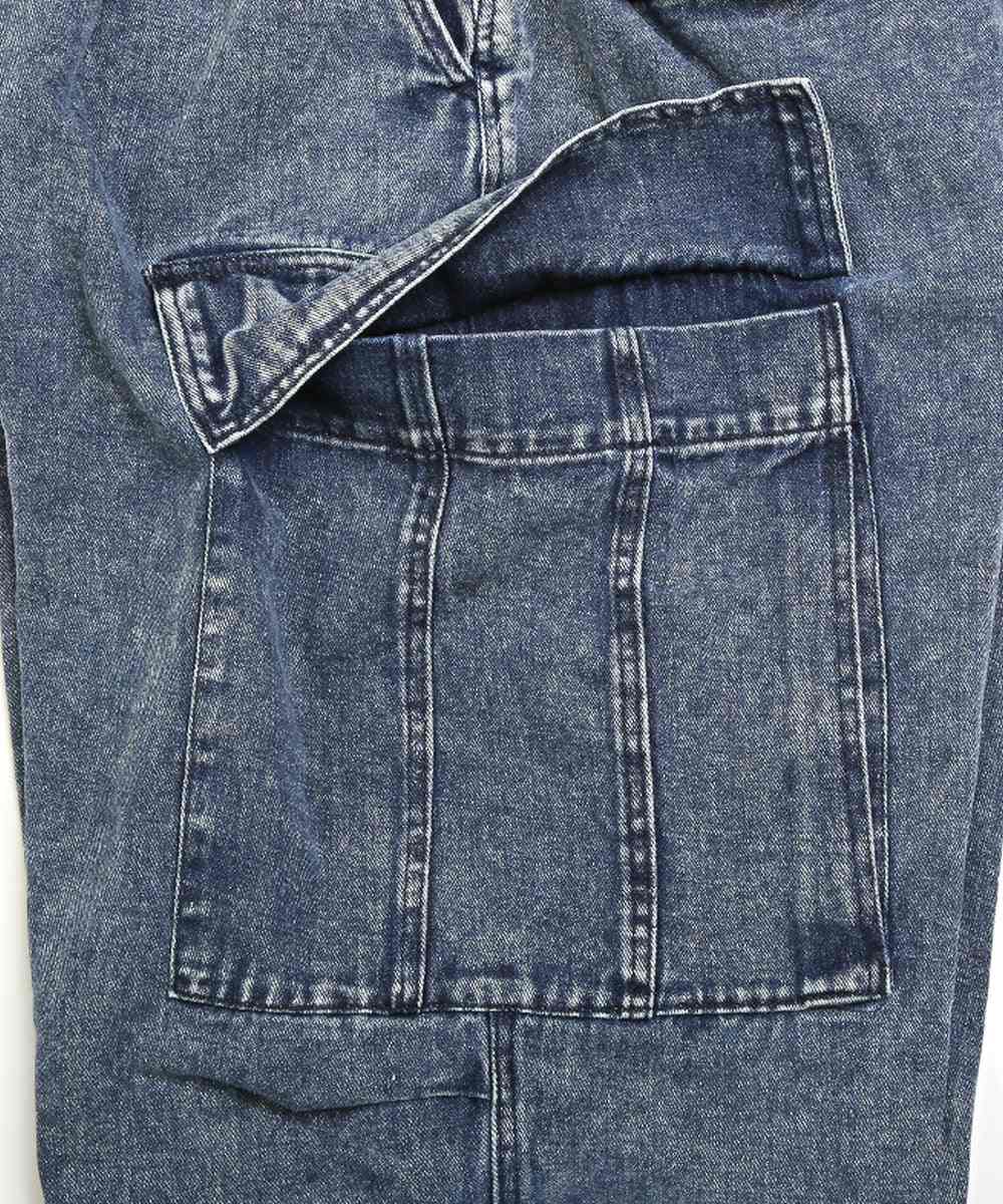 ラグスタイル LUXSTYLE ケミカルウォッシュデニムカーゴパンツ/カーゴパンツ デニムパンツ メンズ ワイドパンツ オールシーズン ケミカルウォッシュ