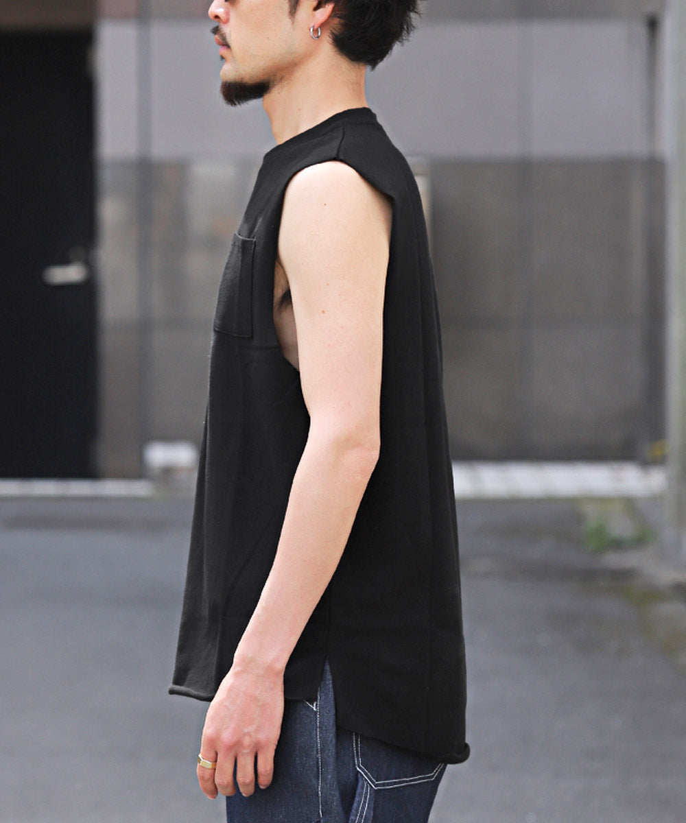 ラグスタイル LUXSTYLE ミニ裏毛クルーネックノースリーブ/ノースリーブ メンズ Tシャツ タンクトップ 夏 ビッグシルエット ミニ裏毛