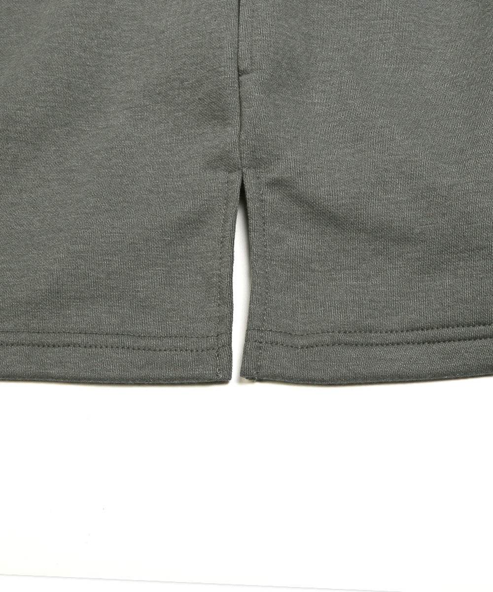 拉格風格 LUXSTYLE 半拉鍊刺繡立領短袖T恤/T恤 男士 短袖 半拉鍊 ZIP 玫瑰 刺繡 標誌 上衣 立領