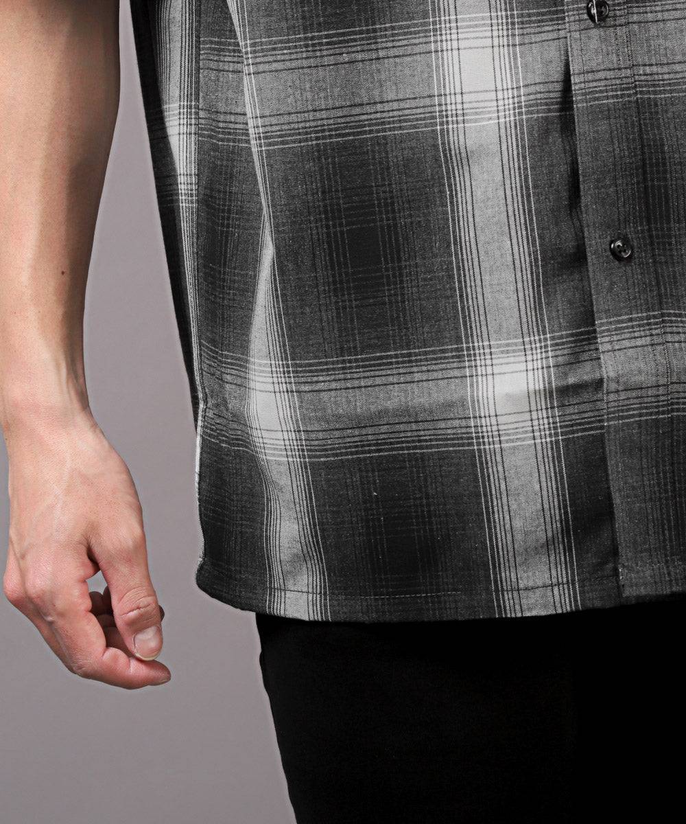 ラグスタイル LUXSTYLE 接触冷感オンブレチェック半袖シャツ/半袖シャツ メンズ チェックシャツ ビッグシルエット 春夏 全4色 接触冷感