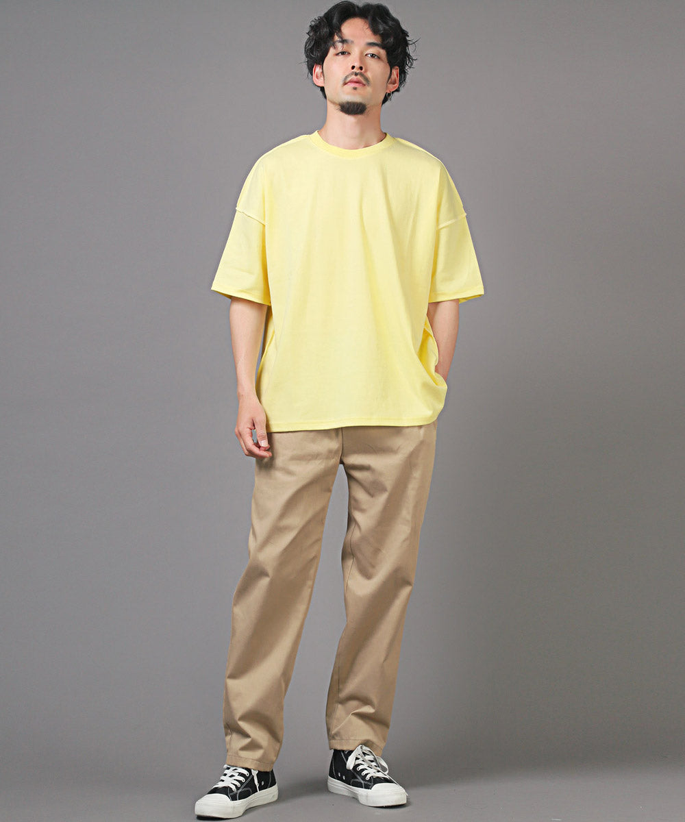 ラグスタイル LUXSTYLE 無地ステッチ半袖Tシャツ/Tシャツ 半袖 トップス メンズ レディース 春夏 サマー ビッグシルエット