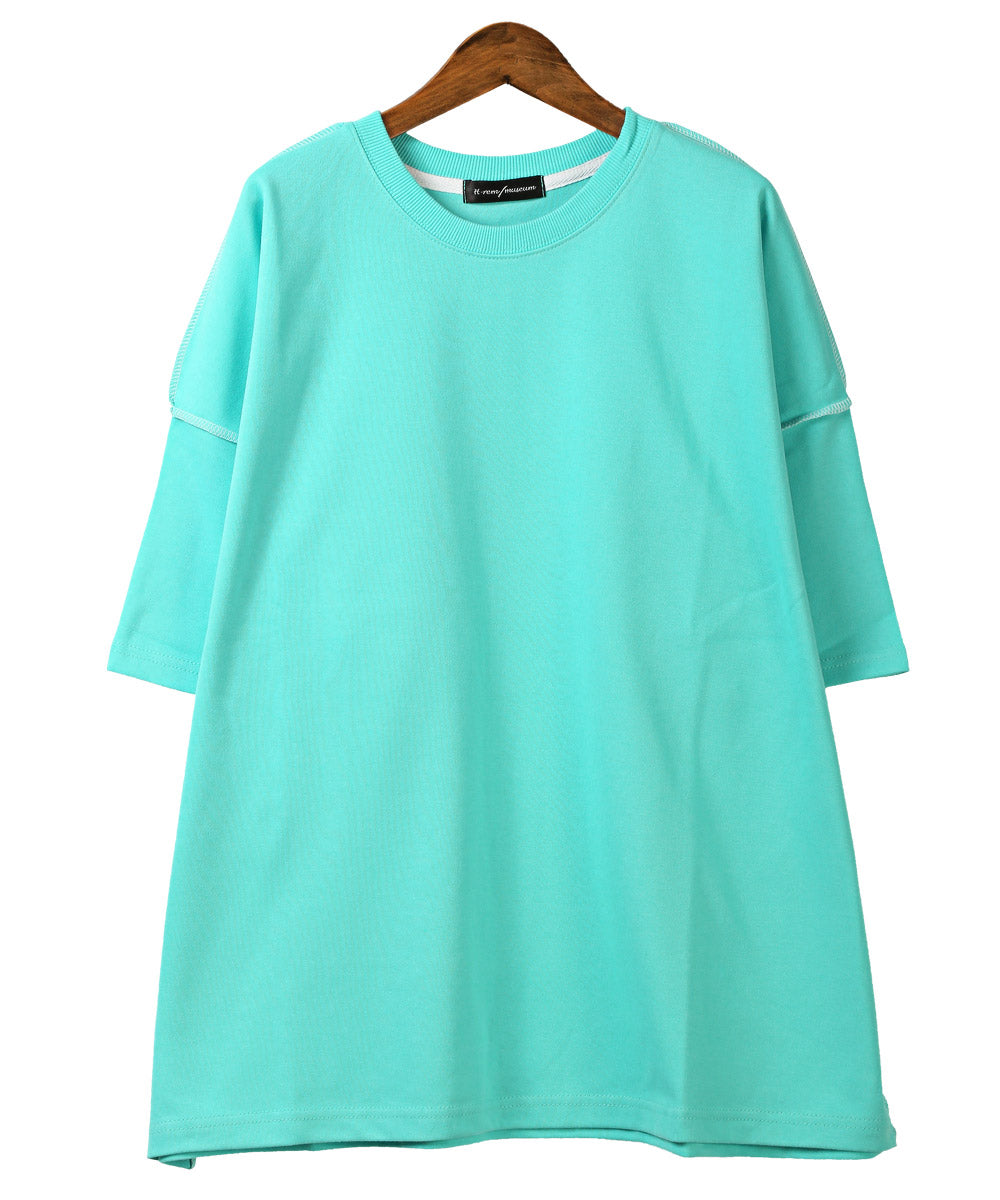 ラグスタイル LUXSTYLE 無地ステッチ半袖Tシャツ/Tシャツ 半袖 トップス メンズ レディース 春夏 サマー ビッグシルエット