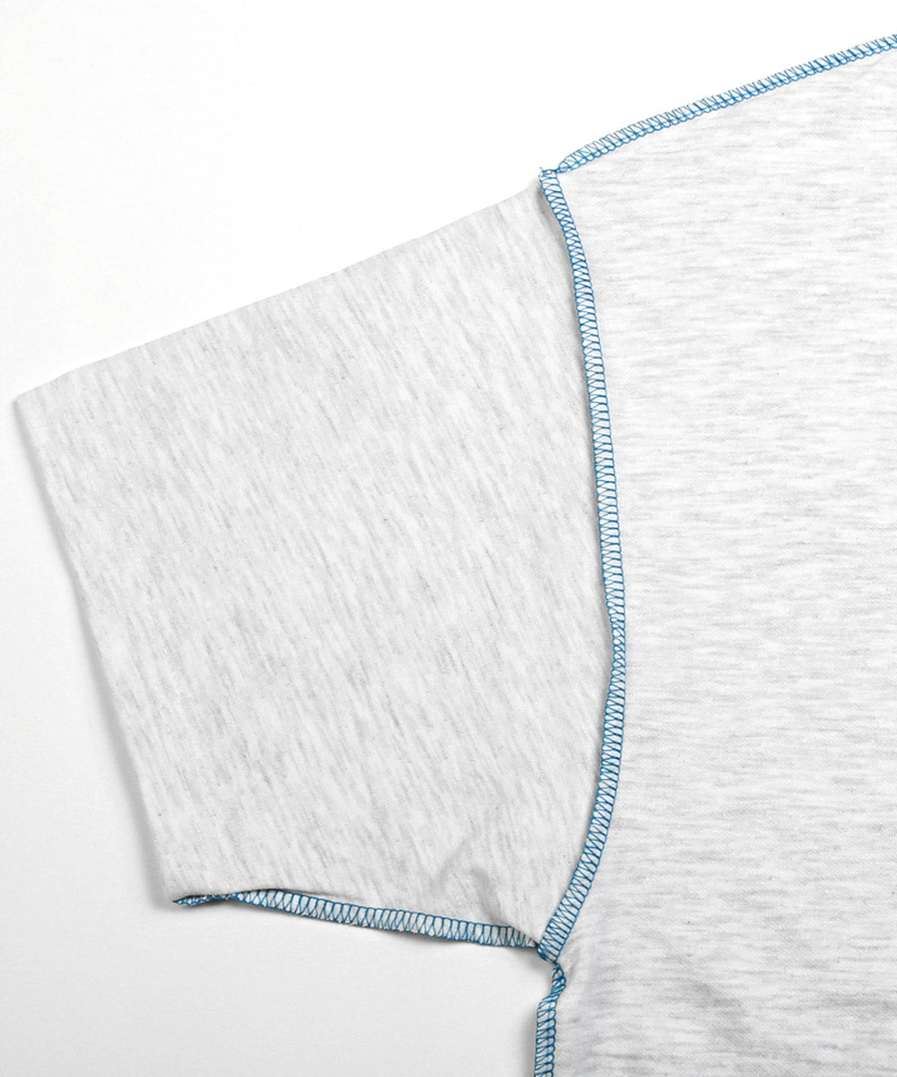 ラグスタイル LUXSTYLE 無地ステッチ半袖Tシャツ/Tシャツ 半袖 トップス メンズ レディース 春夏 サマー ビッグシルエット