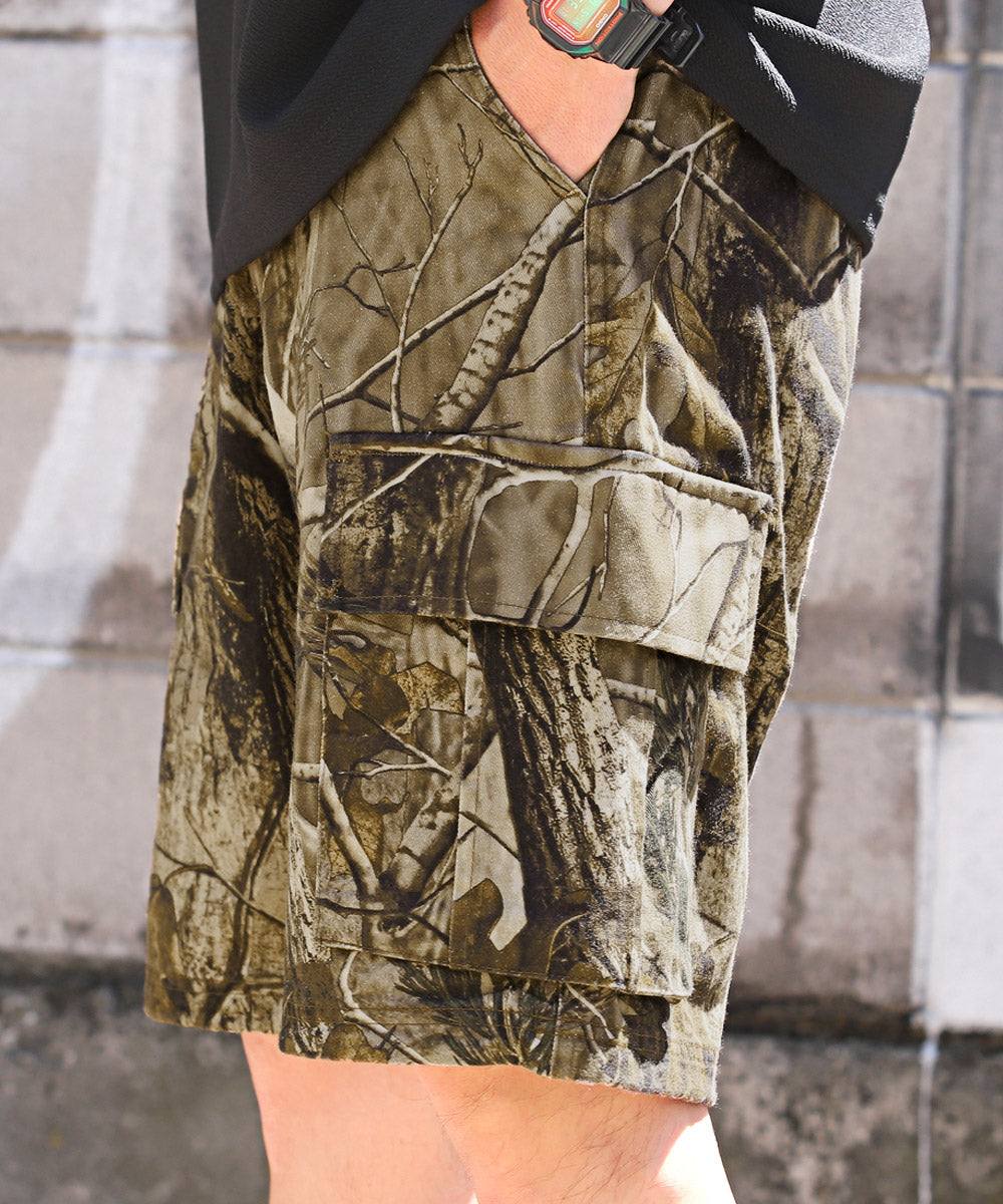 ラグスタイル LUXSTYLE ツイルカーゴショートパンツ/ショートパンツ メンズ カーゴパンツ ハーフパンツ ツイル 夏 短パン 膝上