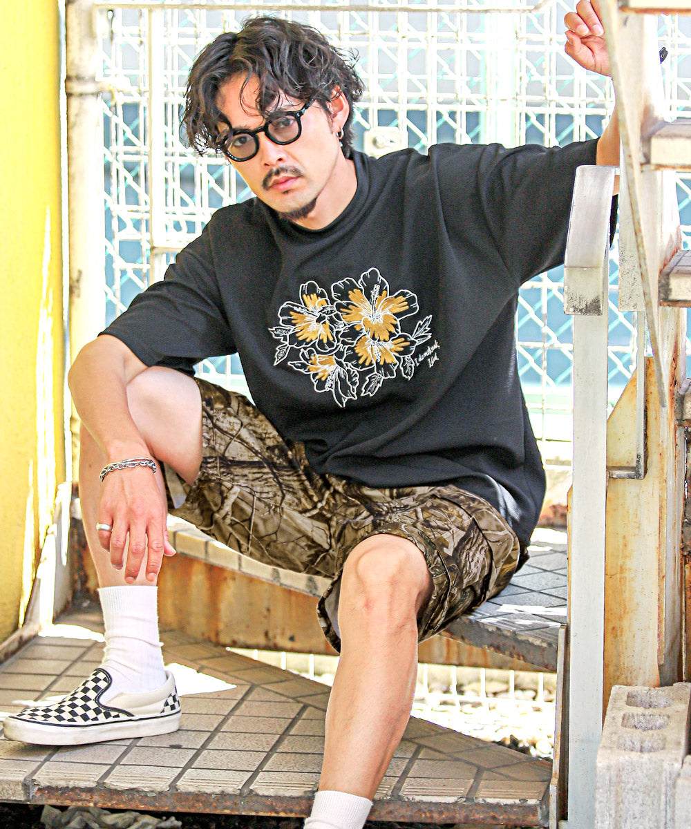 ラグスタイル LUXSTYLE ツイルカーゴショートパンツ/ショートパンツ メンズ カーゴパンツ ハーフパンツ ツイル 夏 短パン 膝上