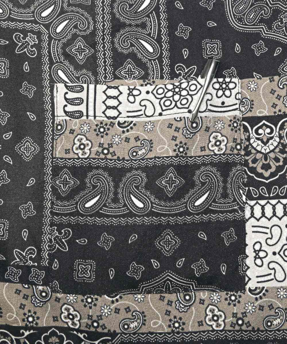 ラグスタイル LUXSTYLE 総柄プリント半袖レーヨンシャツ/半袖シャツ カジュアルシャツ メンズシャツ レーヨン 柄シャツ メンズ