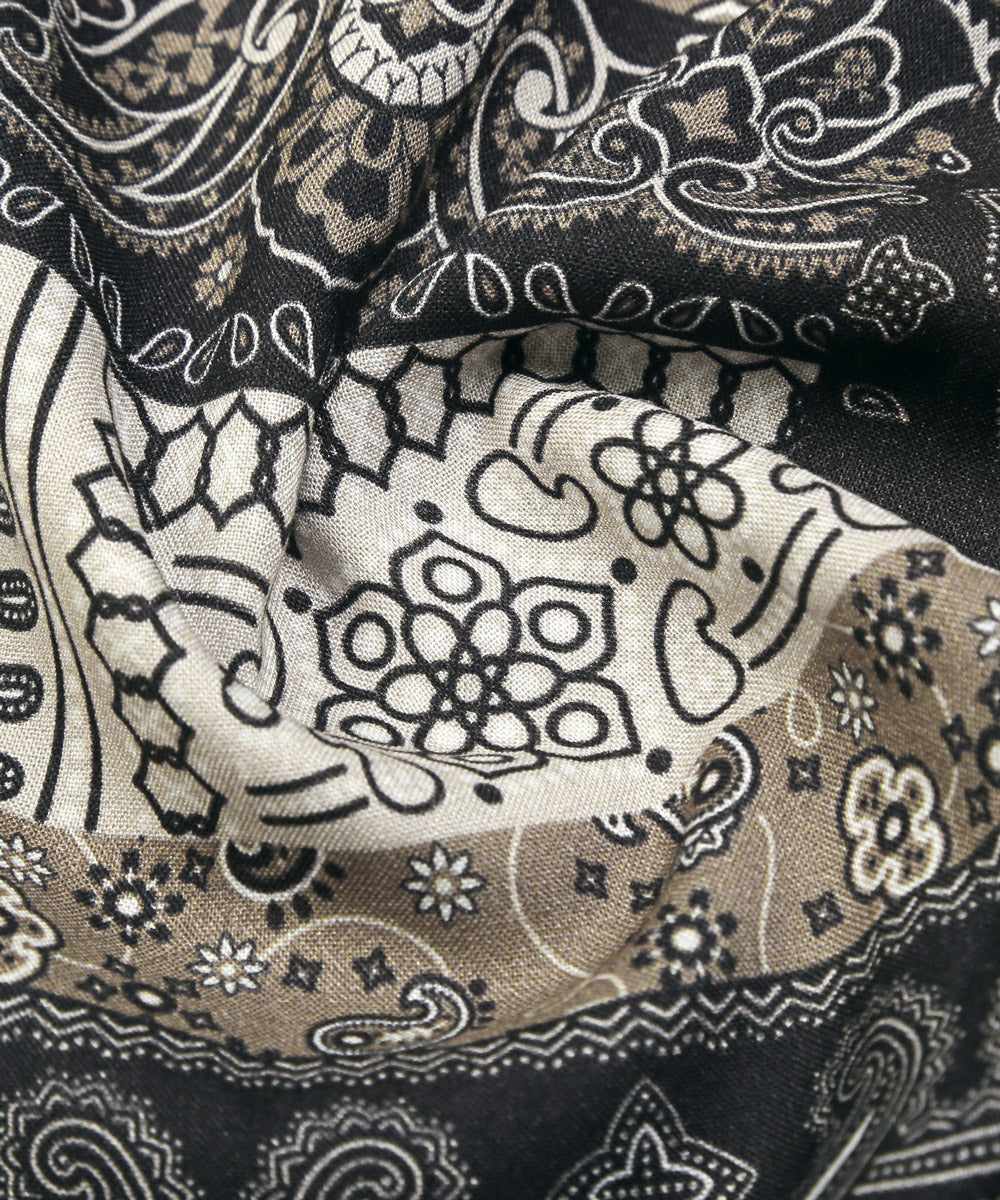 ラグスタイル LUXSTYLE 総柄プリント半袖レーヨンシャツ/半袖シャツ カジュアルシャツ メンズシャツ レーヨン 柄シャツ メンズ