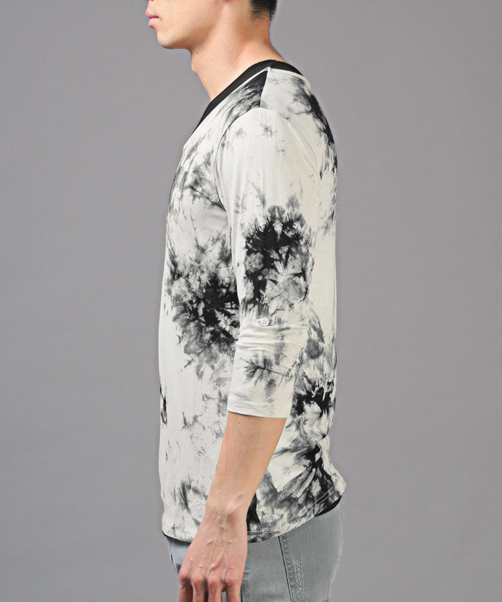 ラグスタイル LUXSTYLE タイダイ染め7分袖Tシャツ&アシンメトリータンクトップ/Tシャツ タンクトップ 7分袖 2セット 2P メンズ レディース 春 夏 秋