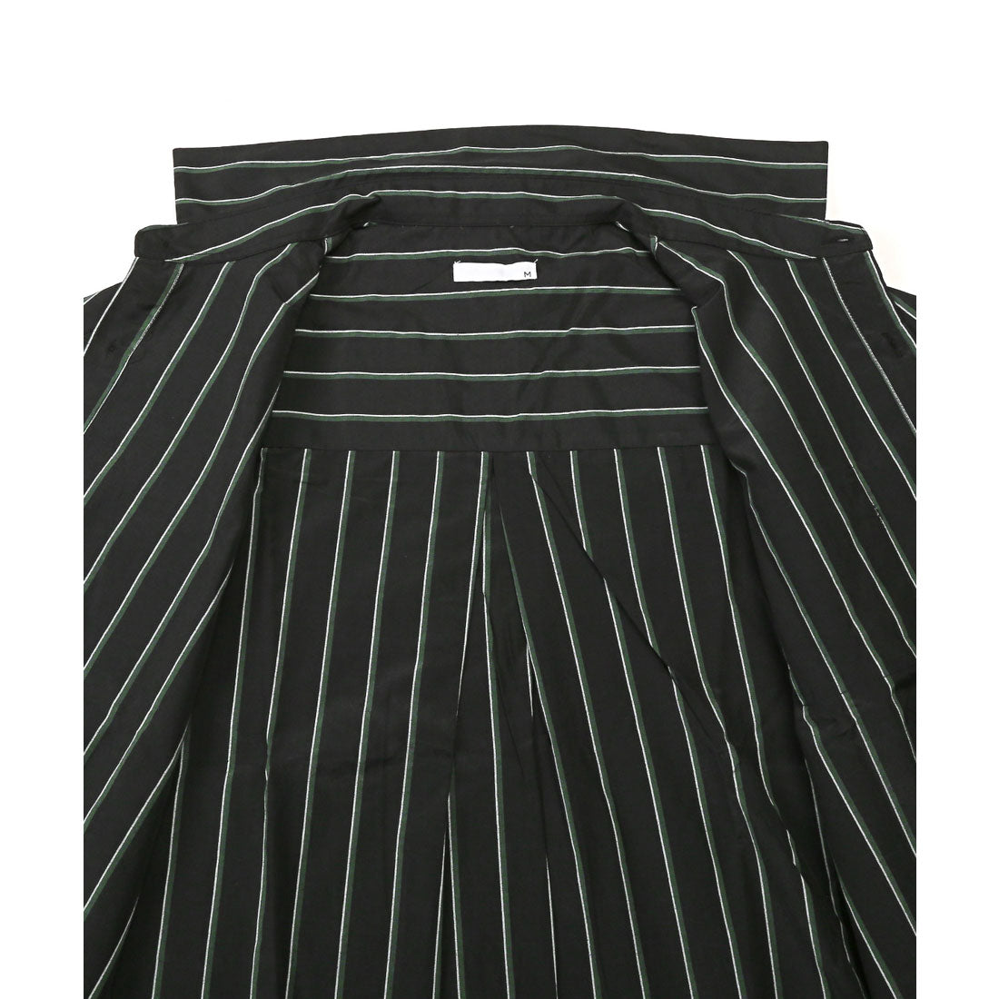 拉格風格 LUXSTYLE 總圖案常規領長袖襯衫/常規領 胸口袋 條紋 格子 總圖案 平紋布料