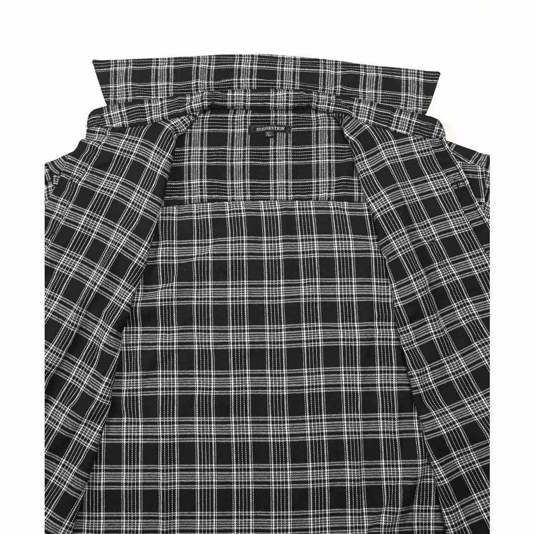 ラグスタイル LUXSTYLE 長袖先染めチェック柄ネルシャツ/チェック柄 先染め レギュラーカラー 秋服 春服 胸ポケット オーバーサイズ