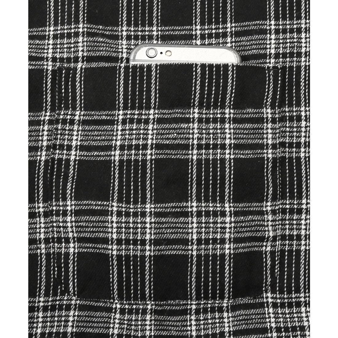 ラグスタイル LUXSTYLE 長袖先染めチェック柄ネルシャツ/チェック柄 先染め レギュラーカラー 秋服 春服 胸ポケット オーバーサイズ