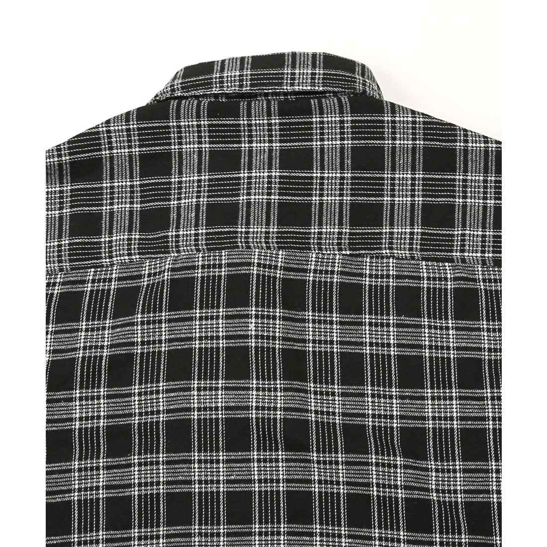 ラグスタイル LUXSTYLE 長袖先染めチェック柄ネルシャツ/チェック柄 先染め レギュラーカラー 秋服 春服 胸ポケット オーバーサイズ