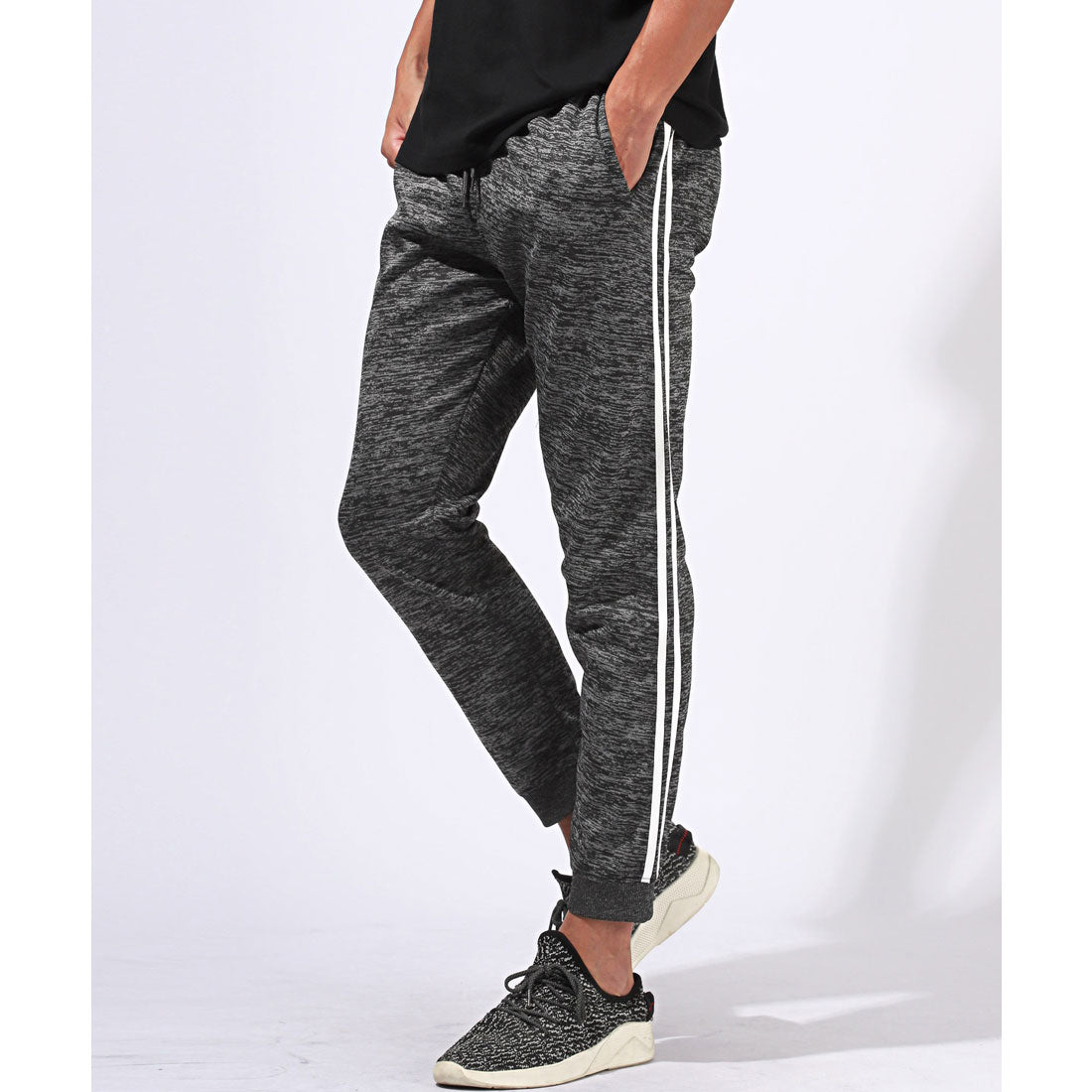 拉格風格 LUXSTYLE 2條線運動褲/汗衫輕便褲 運動褲 夏季 春季 秋季 9分長 裾踝長 2條線 側線 修身