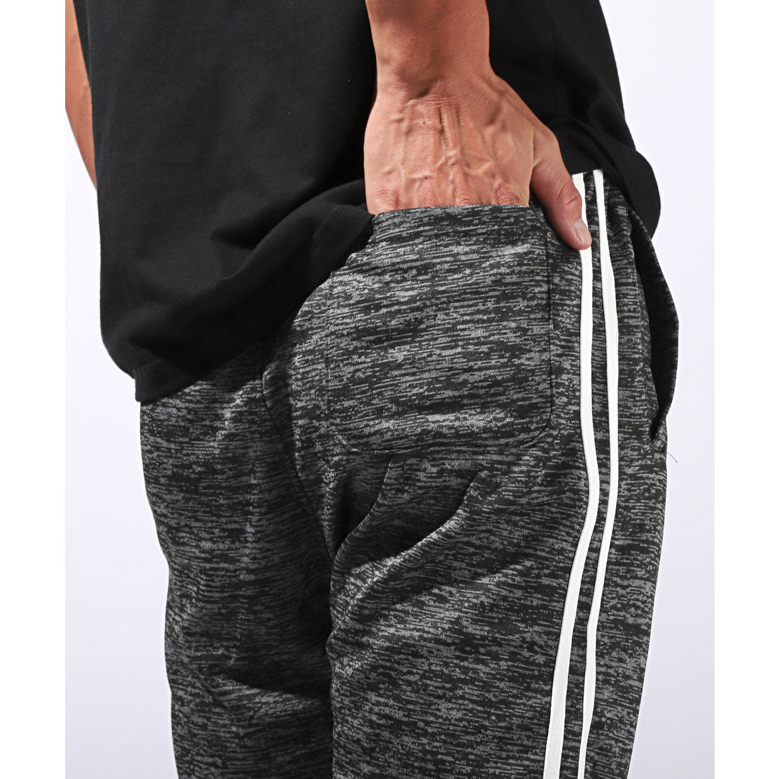 拉格風格 LUXSTYLE 2條線運動褲/汗衫輕便褲 運動褲 夏季 春季 秋季 9分長 裾踝長 2條線 側線 修身