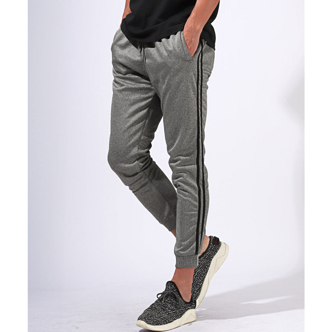 拉格風格 LUXSTYLE 2條線運動褲/汗衫輕便褲 運動褲 夏季 春季 秋季 9分長 裾踝長 2條線 側線 修身