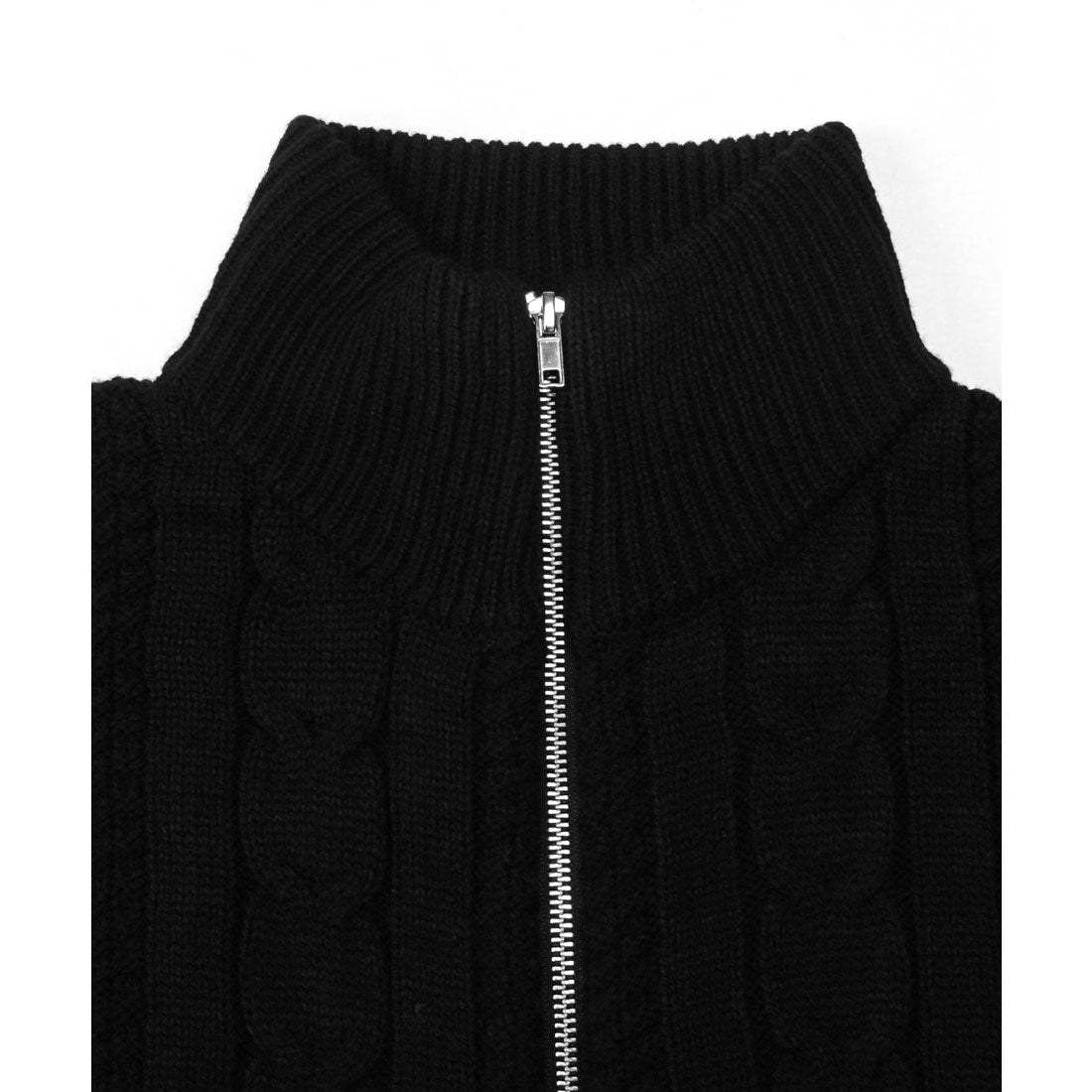 ラグスタイル LUXSTYLE アラン柄ダブルジップアップジャケット/カーディガン メンズ レディース アラン柄 ケーブル編み ドライバーズニット オーバーサイズ ゆったり