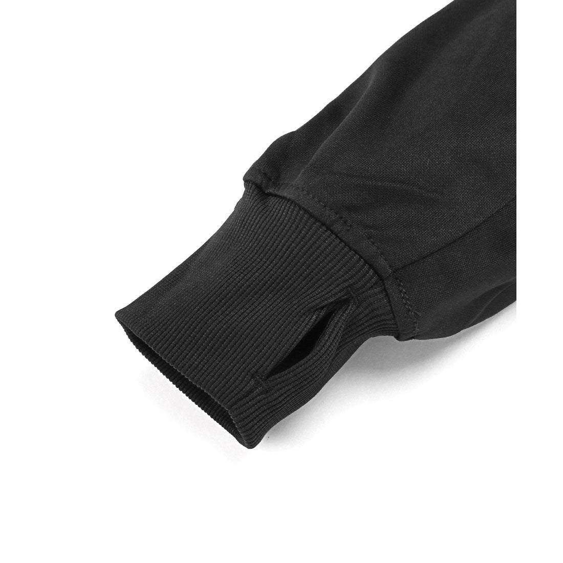 LUXSTYLE Rag Style Plain Jersey Blouson with Thumb Holes / Jersey Track Jacket Light Outerwear Spring Autumn Thumb Hole Finger Hole Plain Zip-Up Rib