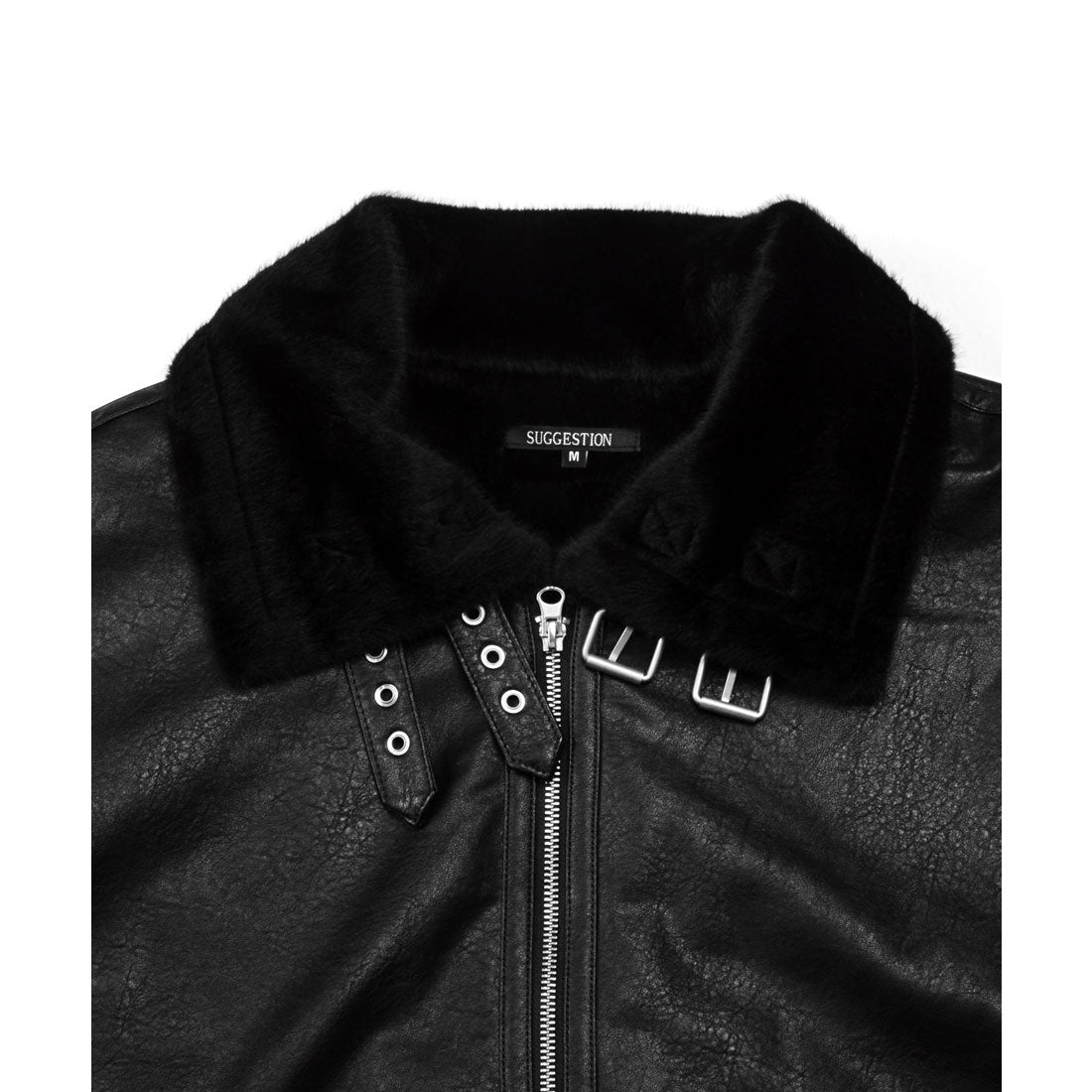 拉格風格 LUXSTYLE PU皮革假毛B3夾克/PU皮革 合成皮革 假毛 生态毛 外套 B3