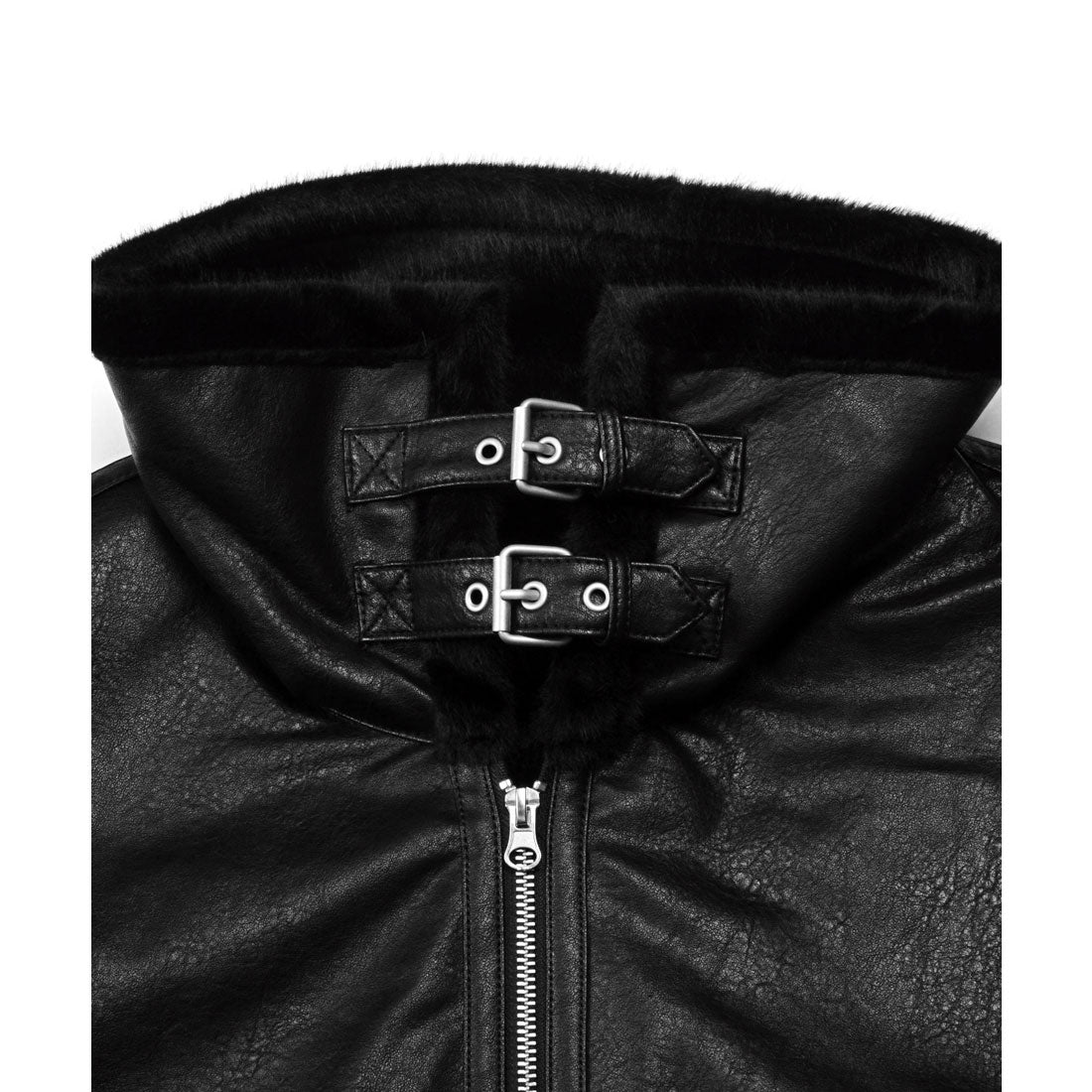 拉格風格 LUXSTYLE PU皮革假毛B3夾克/PU皮革 合成皮革 假毛 生态毛 外套 B3