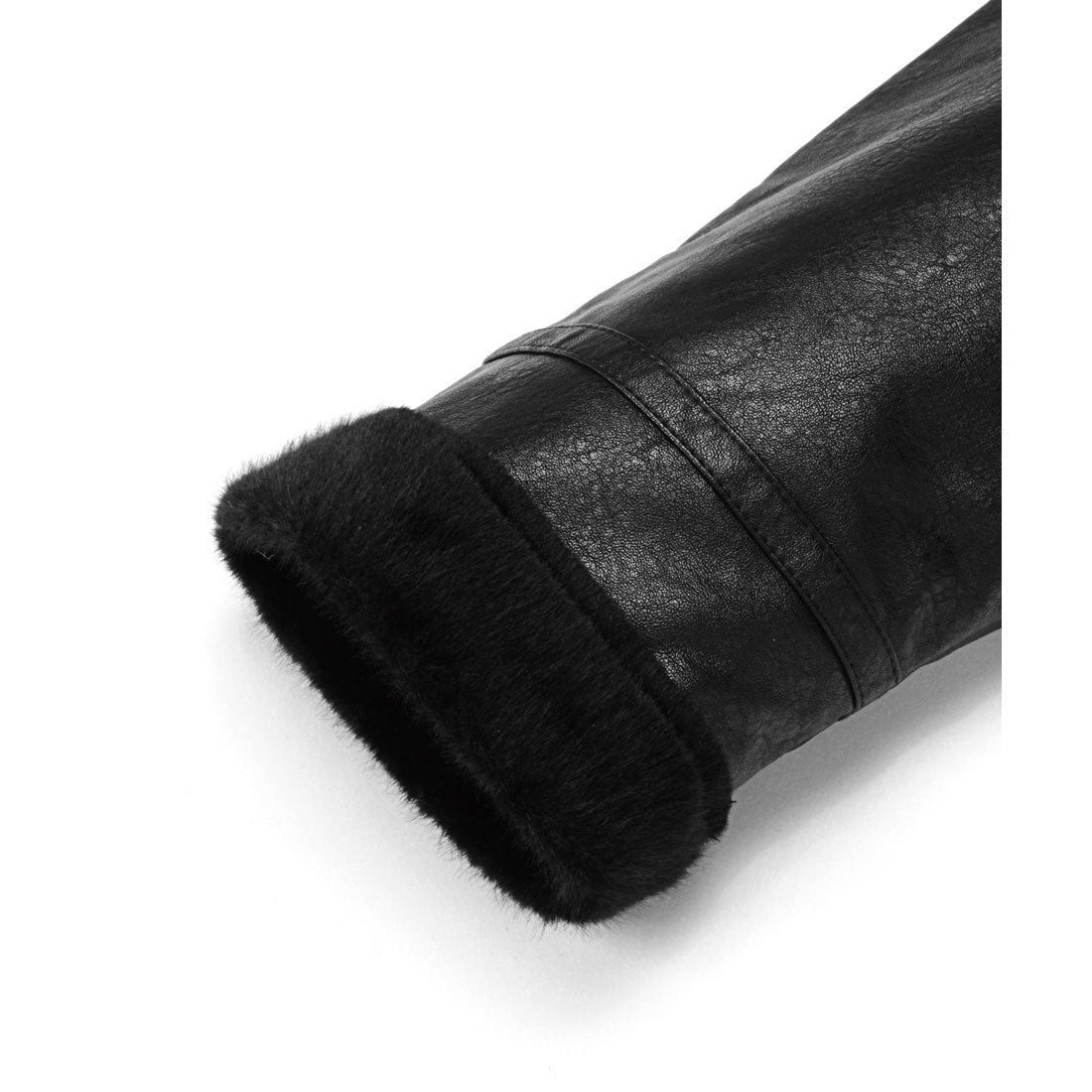 拉格風格 LUXSTYLE PU皮革假毛B3夾克/PU皮革 合成皮革 假毛 生态毛 外套 B3