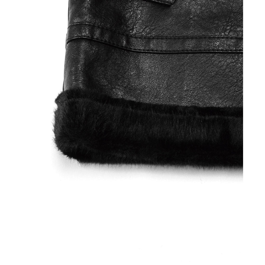 拉格風格 LUXSTYLE PU皮革假毛B3夾克/PU皮革 合成皮革 假毛 生态毛 外套 B3