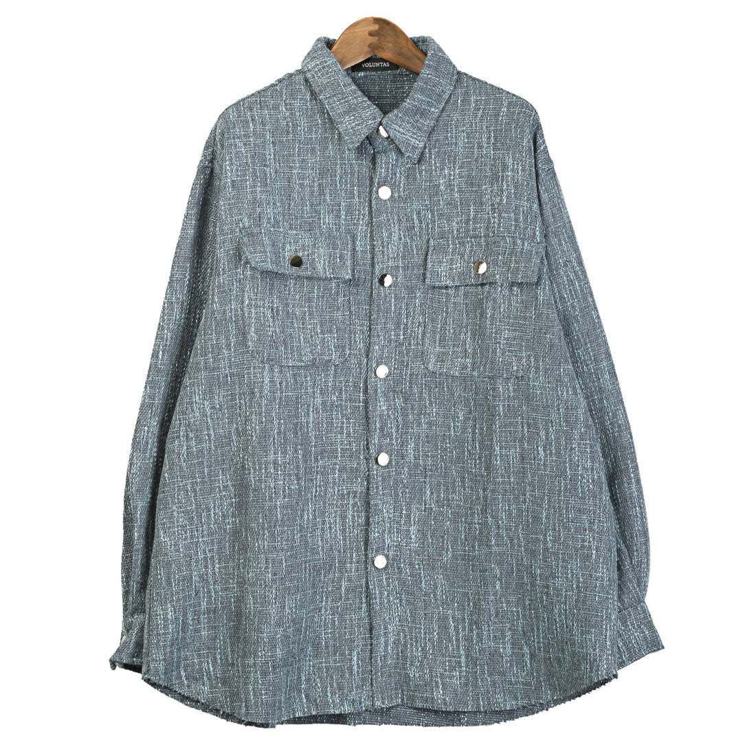 拉格風格 LUXSTYLE 粗花呢外套襯衫夾克/CPO夾克 輕外套 風衣 春 秋 粗花呢 大版型