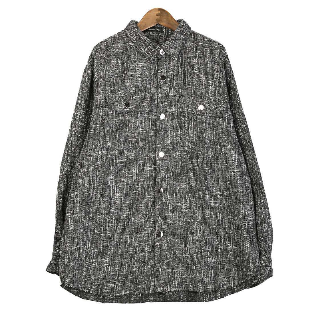 拉格風格 LUXSTYLE 粗花呢外套襯衫夾克/CPO夾克 輕外套 風衣 春 秋 粗花呢 大版型