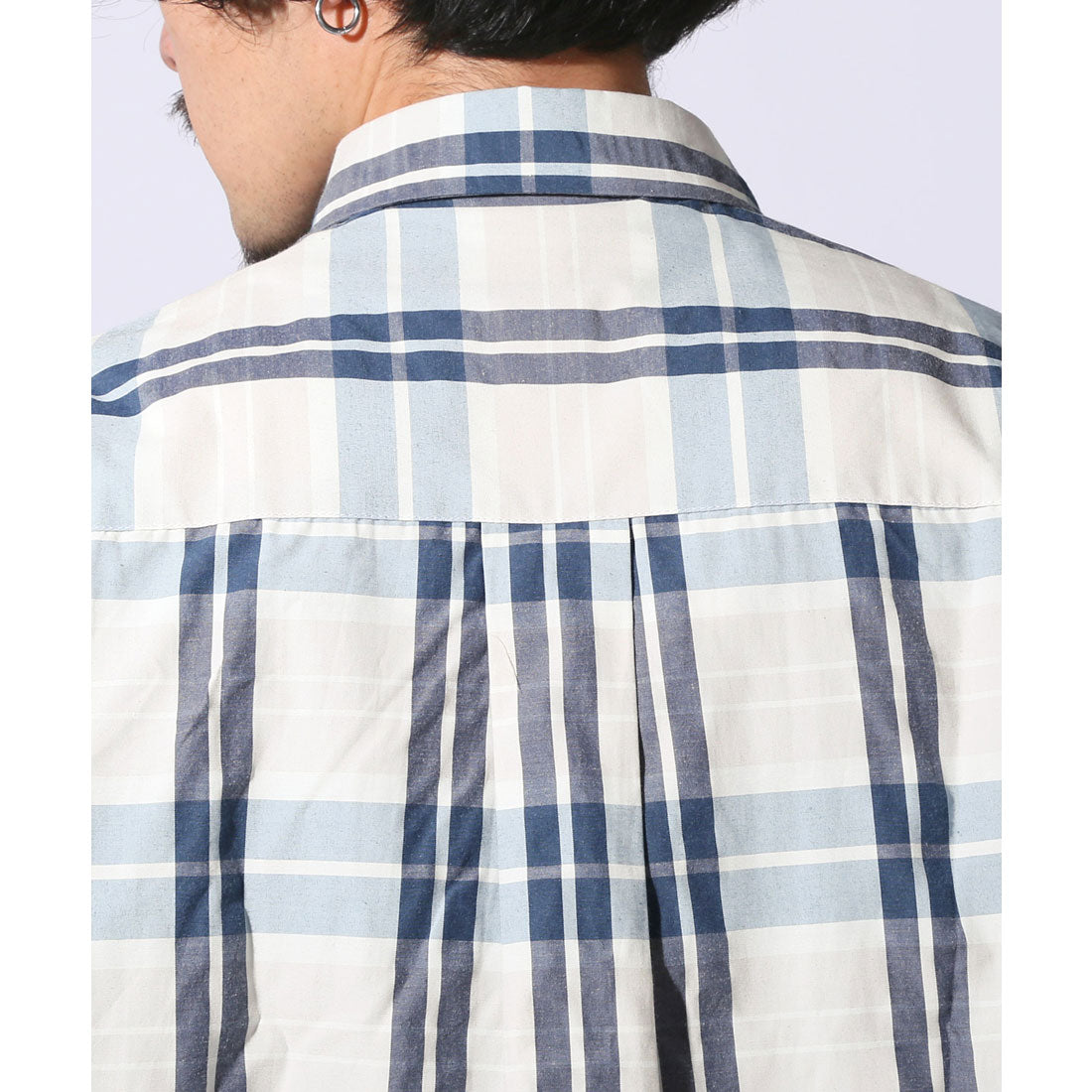 ラグスタイル LUXSTYLE 総柄ワイドシルエット長袖シャツ/シャツ 長袖 Yシャツ ワイシャツ カジュアルシャツ チェックシャツ メンズ チェック柄 ストライプ柄 総柄 柄シャツ (C) C