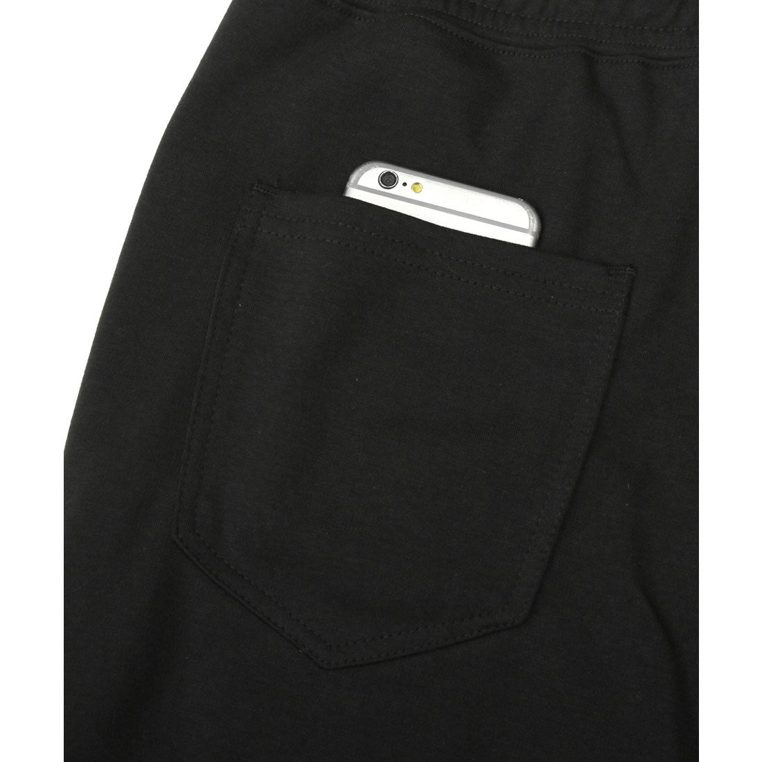 ラグスタイル LUXSTYLE ポンチジョガーパンツ/スウェットパンツ イージーパンツ メンズ ポンチ 無地 裾リブ 大きいサイズ ウエストゴム ストレッチ (ブラック) ブラック