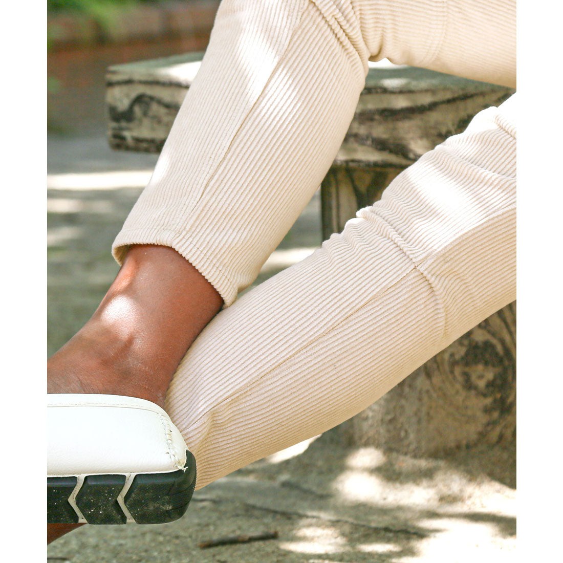 ラグスタイル LUXSTYLE コーデュロイタック入りクロップドパンツ/7分丈 9分丈 アンクル コーデュロイ タック入り タックパンツ コーデュロイパンツ チノパン (グレージュ) グレージュ