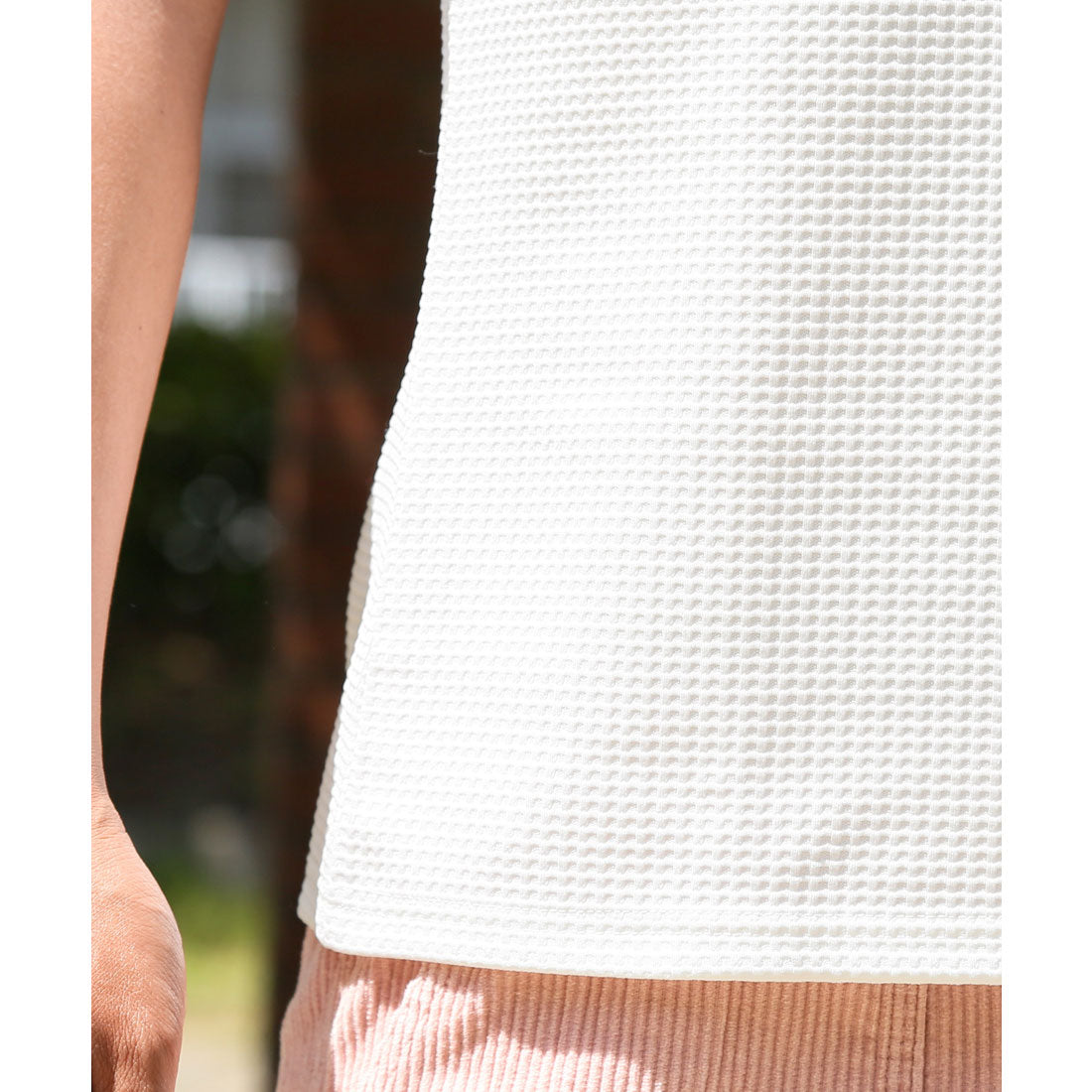 ラグスタイル LUXSTYLE ふくれワッフル柄イタリアンカラー半袖ポロシャツ/半袖 ふくれ ワッフル 無地 イタリアンカラー スタンドカラー ワイヤー入り 立ち襟 ストレッチ 細身 (ホワイト) ホワイト