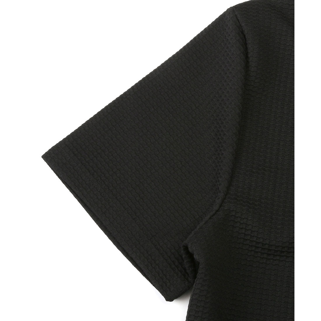 ラグスタイル LUXSTYLE ふくれワッフル柄イタリアンカラー半袖ポロシャツ/半袖 ふくれ ワッフル 無地 イタリアンカラー スタンドカラー ワイヤー入り 立ち襟 ストレッチ 細身 (ホワイト) ホワイト