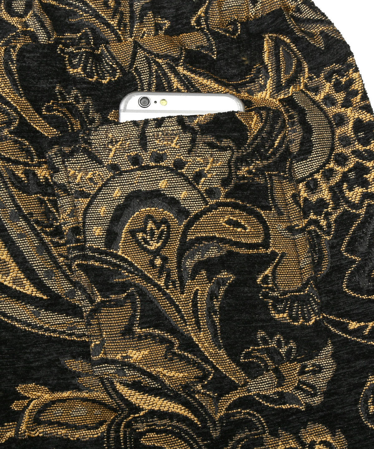 ラグスタイル LUXSTYLE ゴブラン織りペイズリー柄イージーパンツ/イージーパンツ ボトムス ペイズリー柄 ゴブラン織り フラワー 花柄 ウエストゴム 総柄 おしゃれ (ベージュ) ベージュ