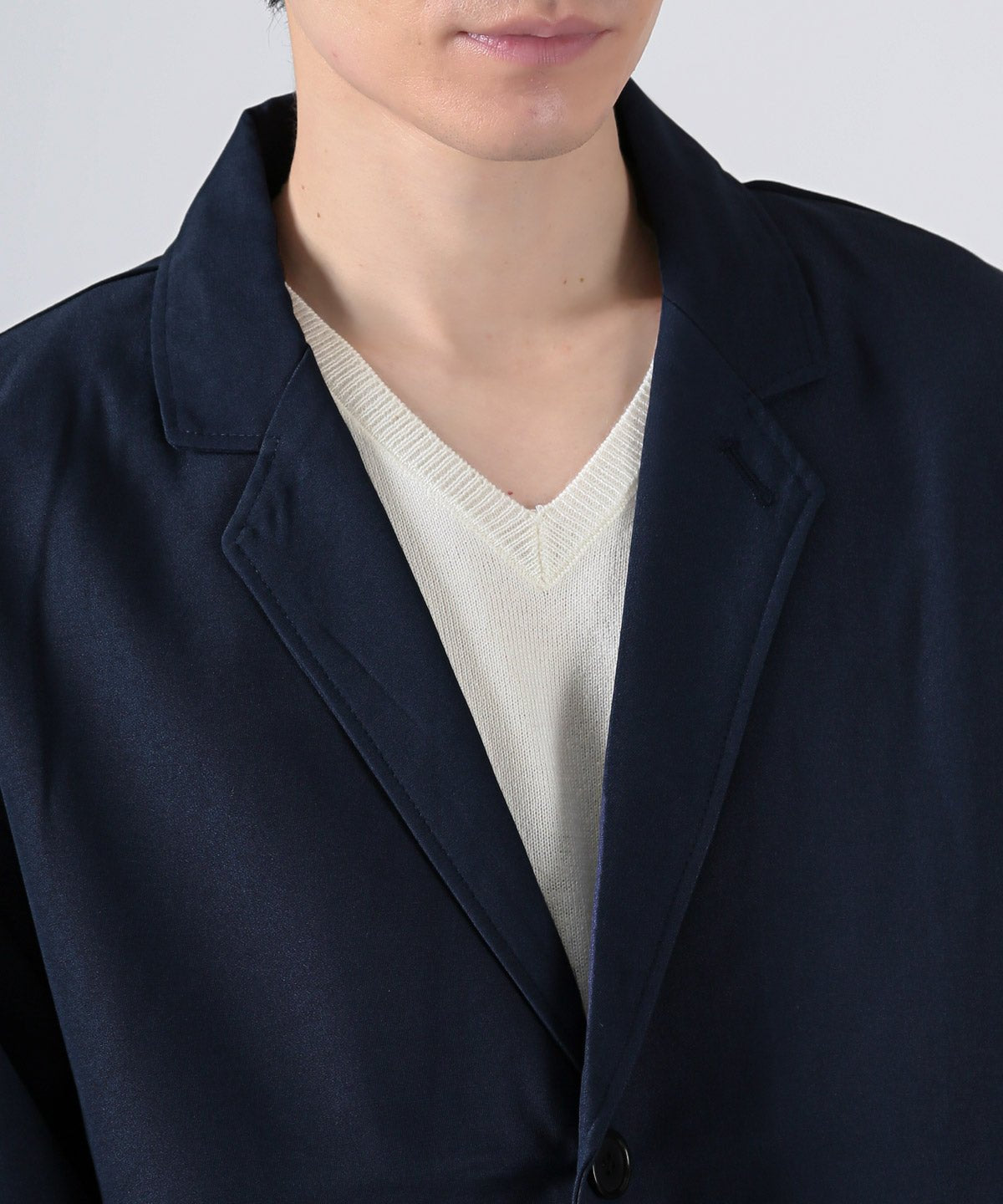 ラグスタイル LUXSTYLE ポリエステルツイルテーラードジャケット/ジャケット メンズジャケット シングル 2B オーバーサイズ 大きいサイズ ビッグシルエット (グレー) グレー