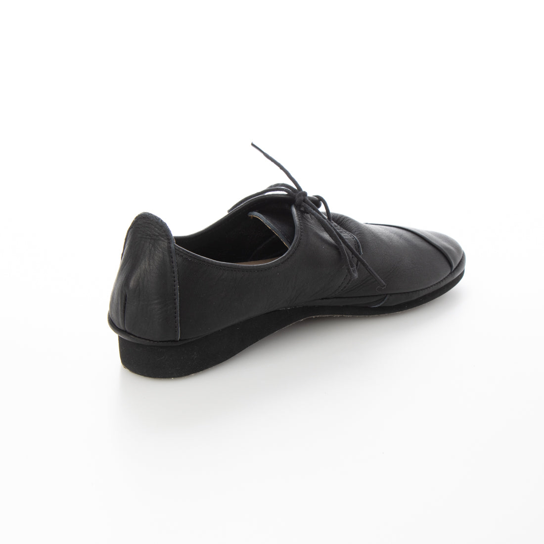 ミラスポーツ Milla sports 楽ちん 柔らかレザー レースアップ カジュアルシューズ (ブラック) ブラック