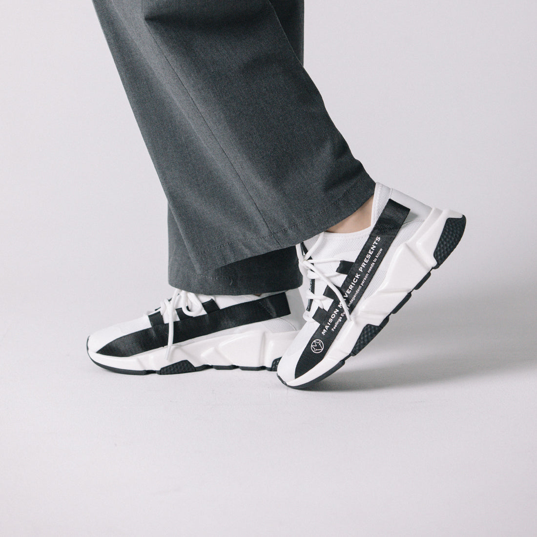 メゾンマーベリックプレゼンツ MAISON MAVERICK PRESENTS MAISON MAVERICK PRESENTS ダッドスニーカー,ホワイト