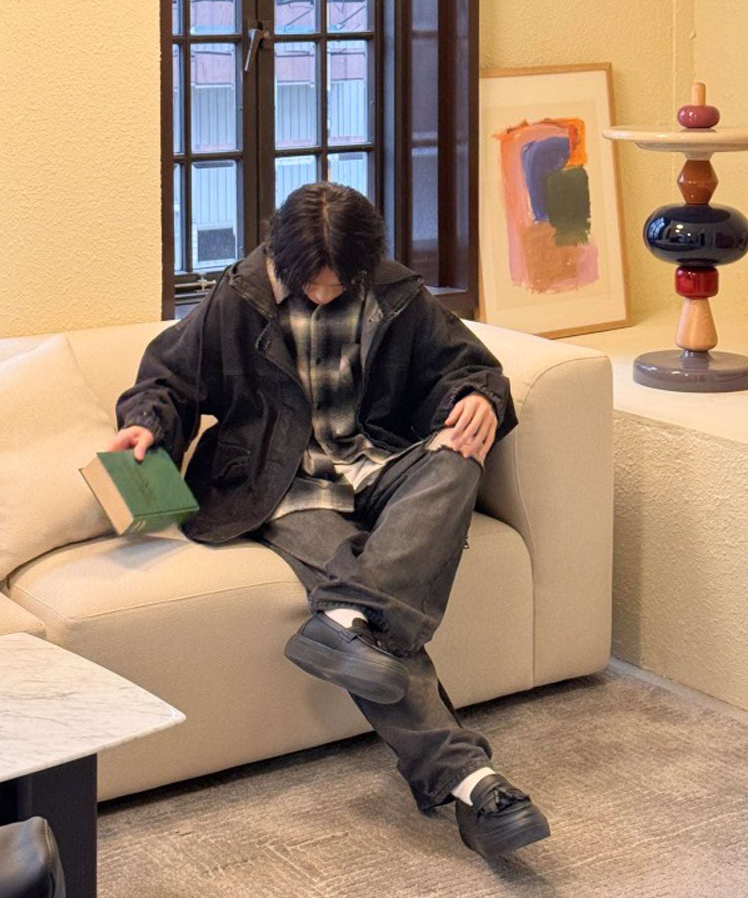 ミッドランドフットウェアーズ Midland Footwears スタイルアップソール タッセルローファー スニーカー (BL) BL