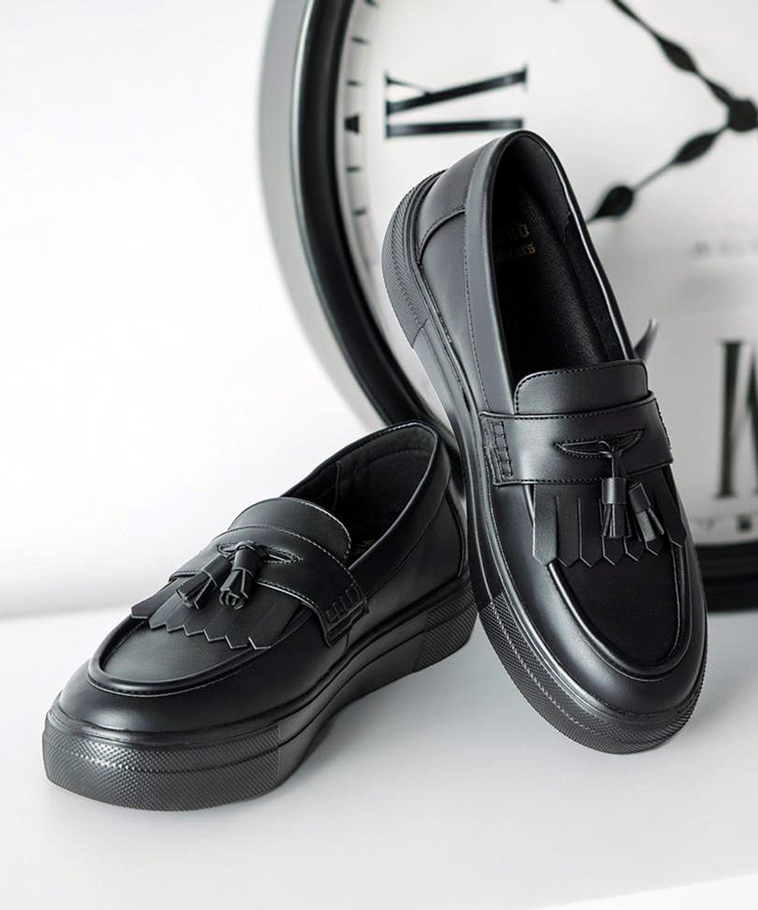 ミッドランドフットウェアーズ Midland Footwears スタイルアップソール タッセルローファー スニーカー (BL) BL