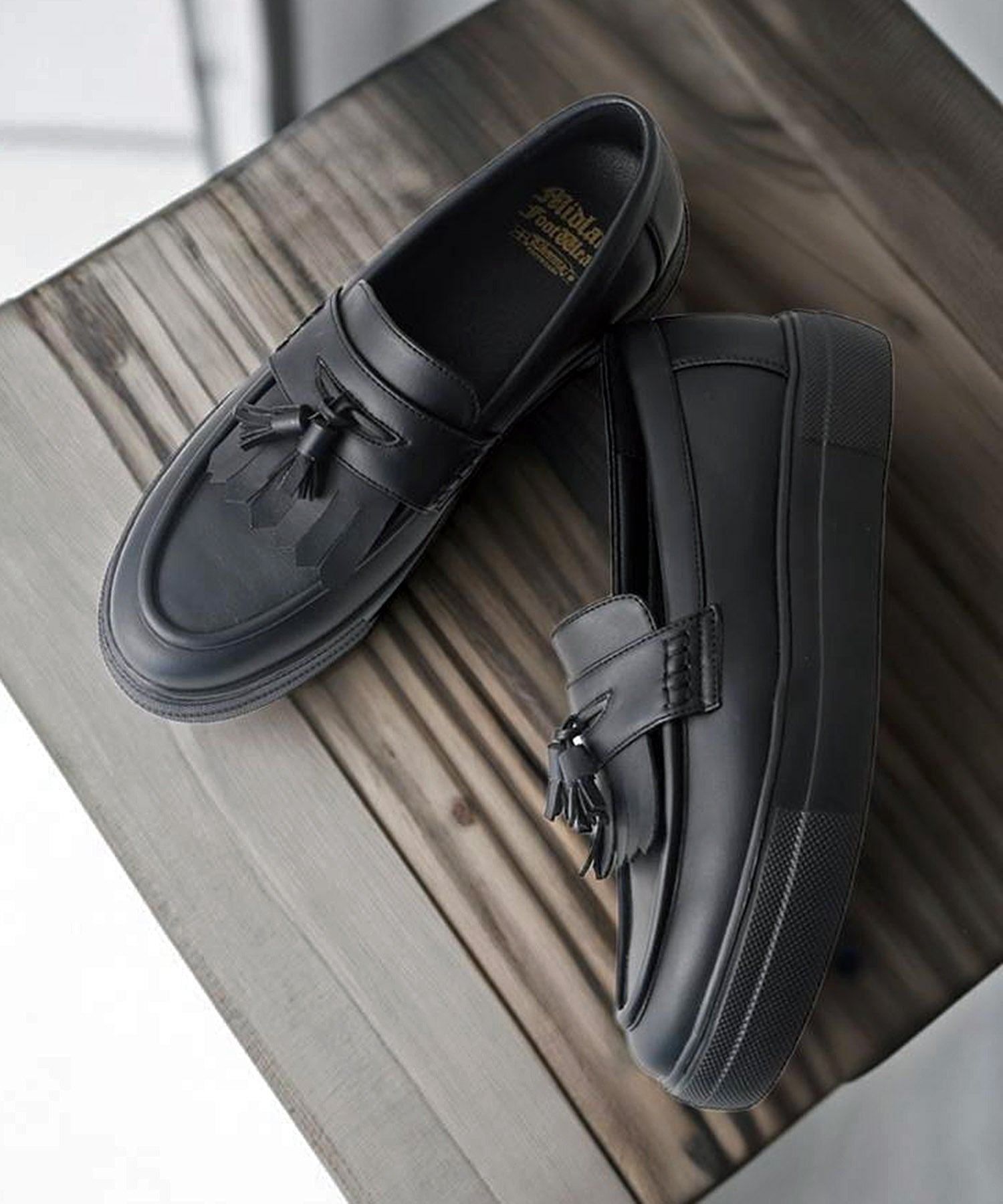ミッドランドフットウェアーズ Midland Footwears スタイルアップソール タッセルローファー スニーカー (BL) BL