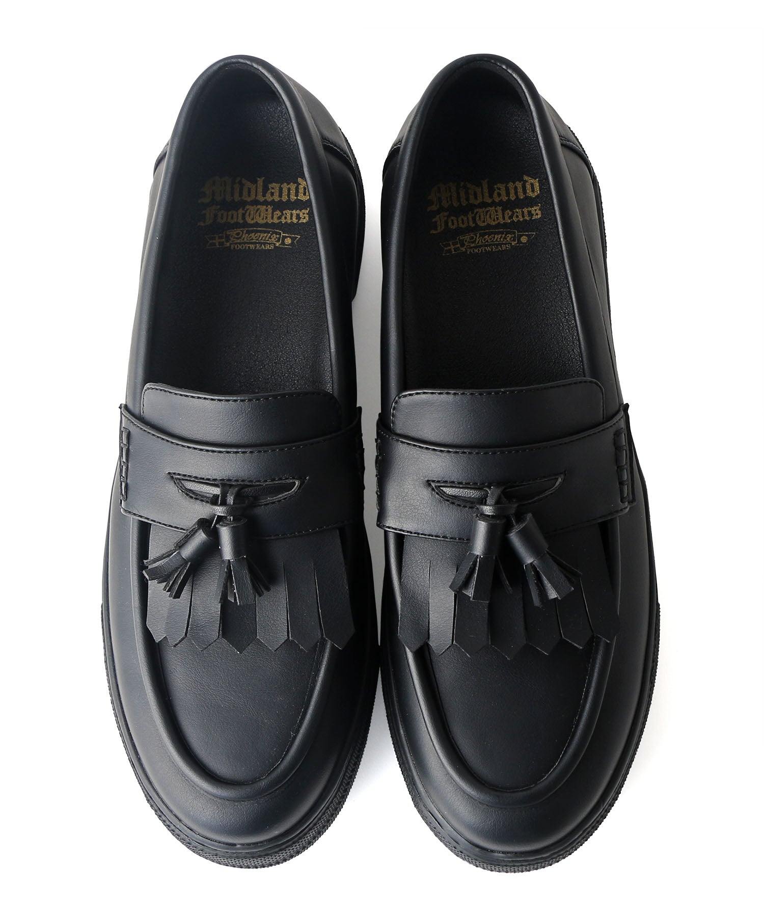 ミッドランドフットウェアーズ Midland Footwears スタイルアップソール タッセルローファー スニーカー (BL) BL