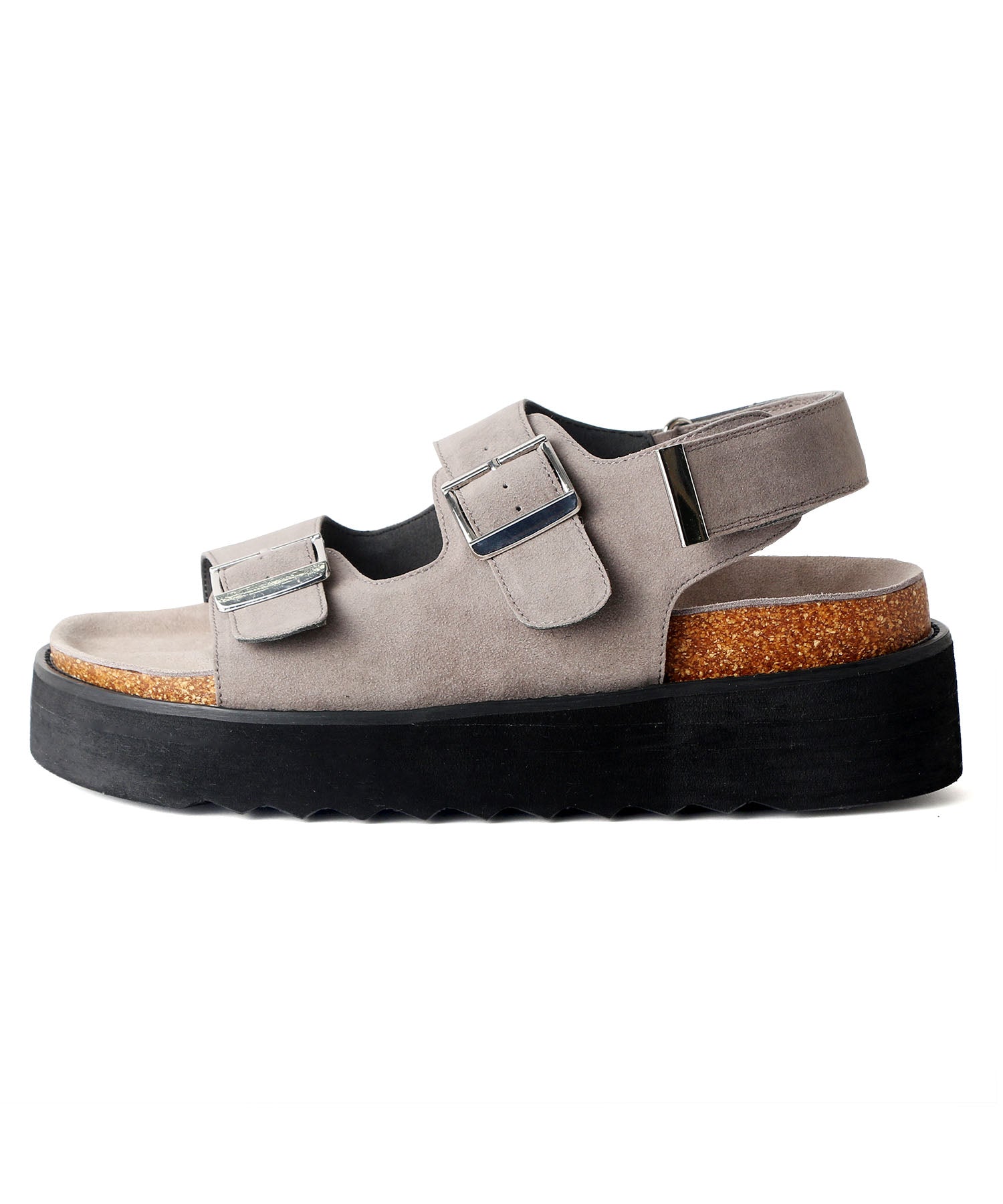 ミッドランドフットウェアーズ Midland Footwears ハイソール ダブルベルト ボリューム デザインサンダル (BG) BG