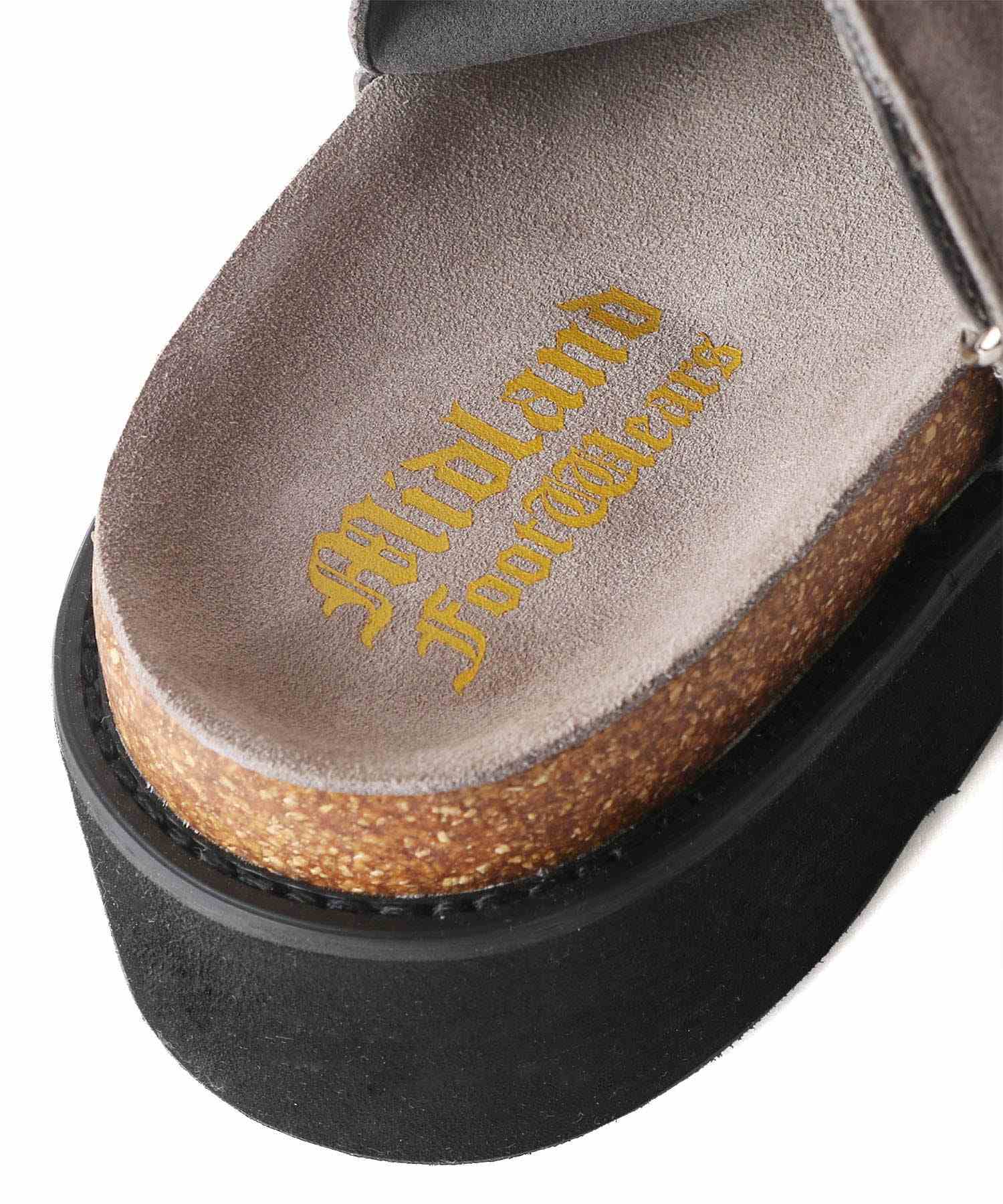 ミッドランドフットウェアーズ Midland Footwears ハイソール ダブルベルト ボリューム デザインサンダル (BG) BG