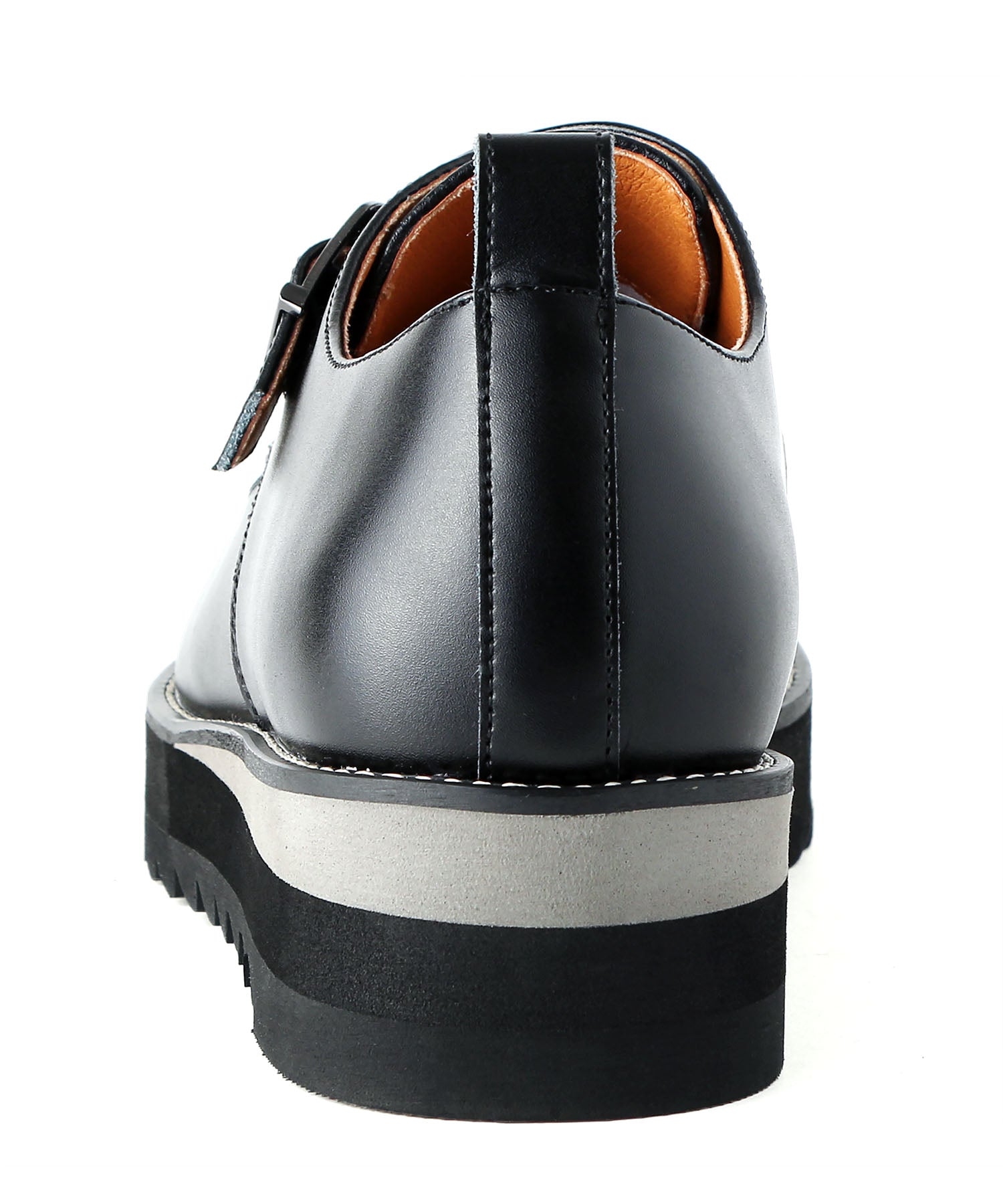 ミッドランドフットウェアーズ Midland Footwears レザー ハイソール シャーク シングルモンク コンビネーション シューズ (BL) BL