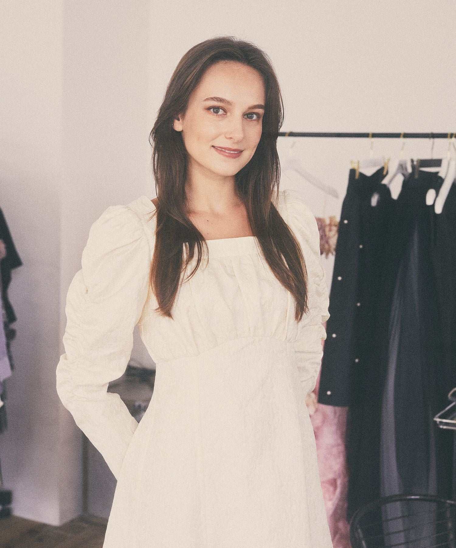 メゾン ド フルール Maison de FLEUR 慈愛に満ちたジャカードワンピース (ブラック) ブラック