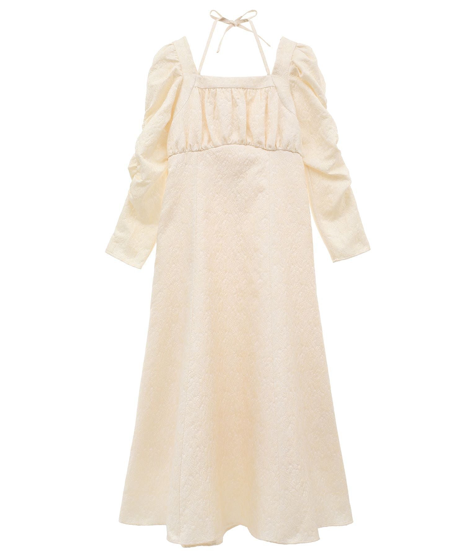 メゾン ド フルール Maison de FLEUR 慈愛に満ちたジャカードワンピース (ブラック) ブラック