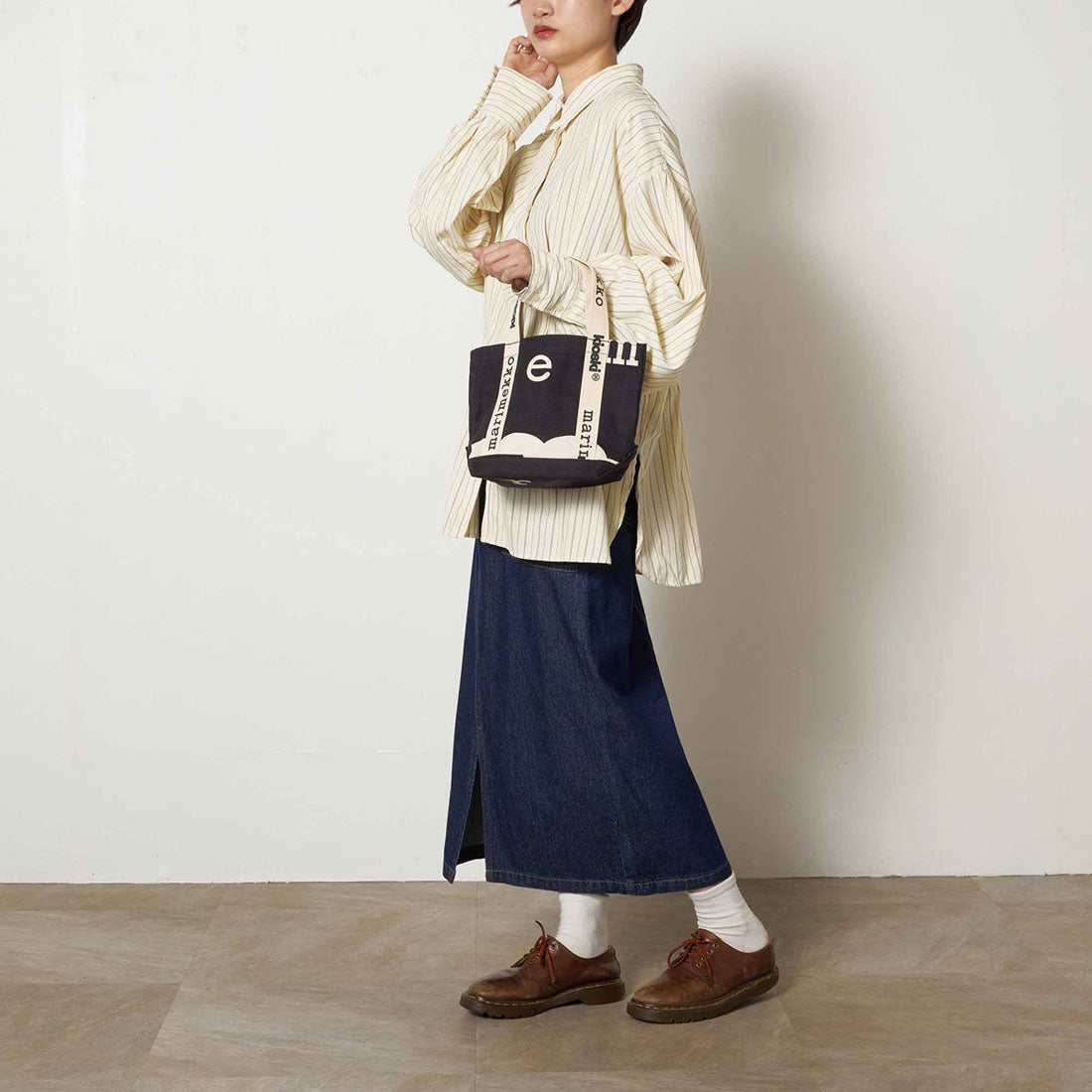 マリメッコ marimekko トートバッグ 092250 910 (ブラック/ホワイト) ブラック/ホワイト