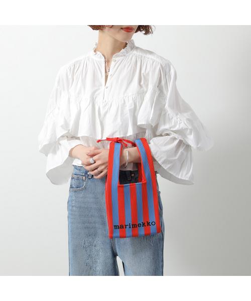 マリメッコ marimekko marimekko ハンドバッグ Knitted Mini Tote Merirosvo 094144 (530/レッド×ブルー) 530/レッド×ブルー